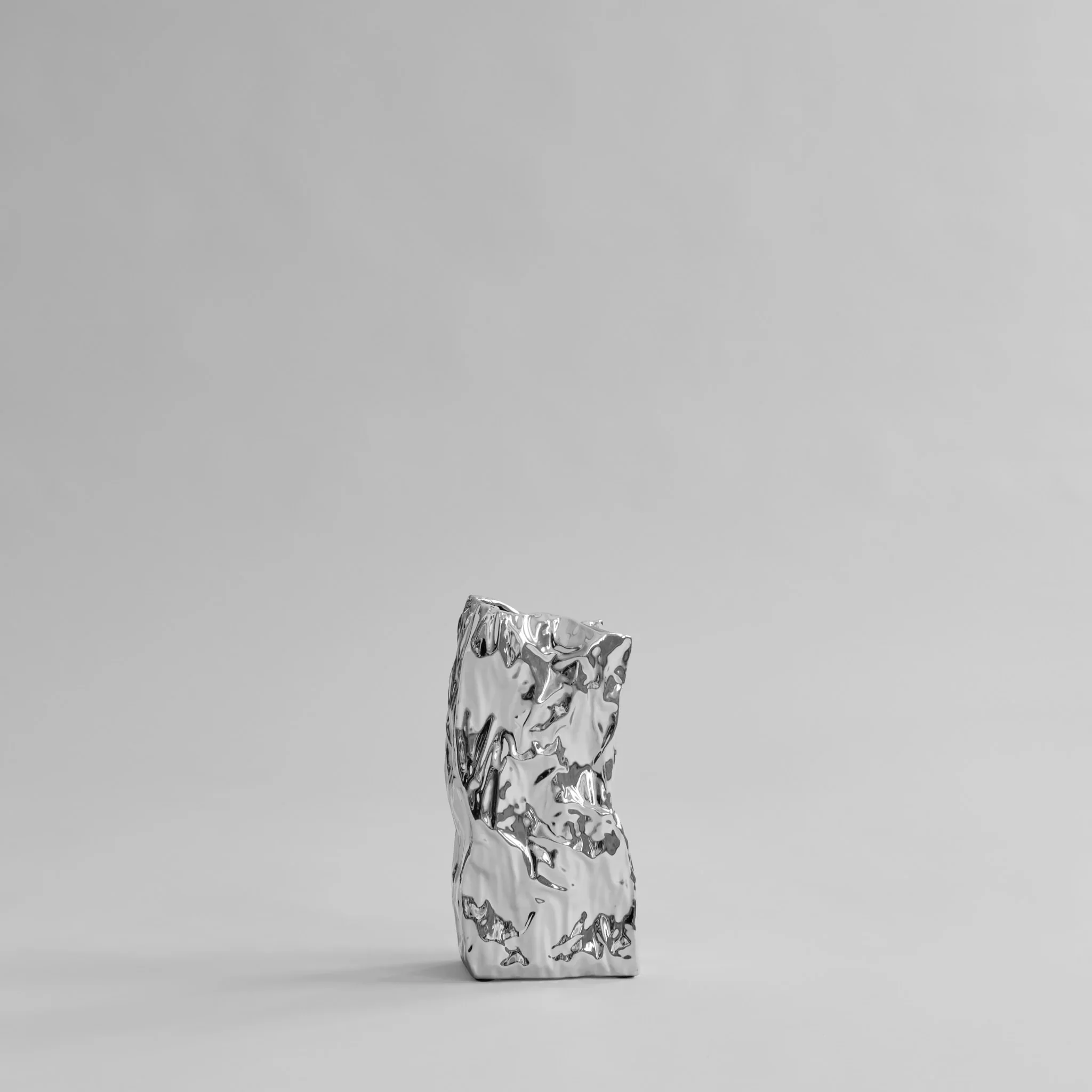 101 COPENHAGEN Kami Vase Medio, H35cm, Chrome - Image 2