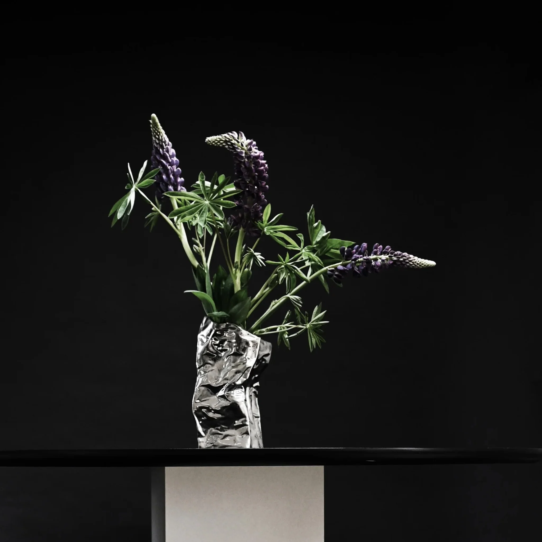 101 COPENHAGEN Kami Vase Mini, H25cm, Chrome - Image 4