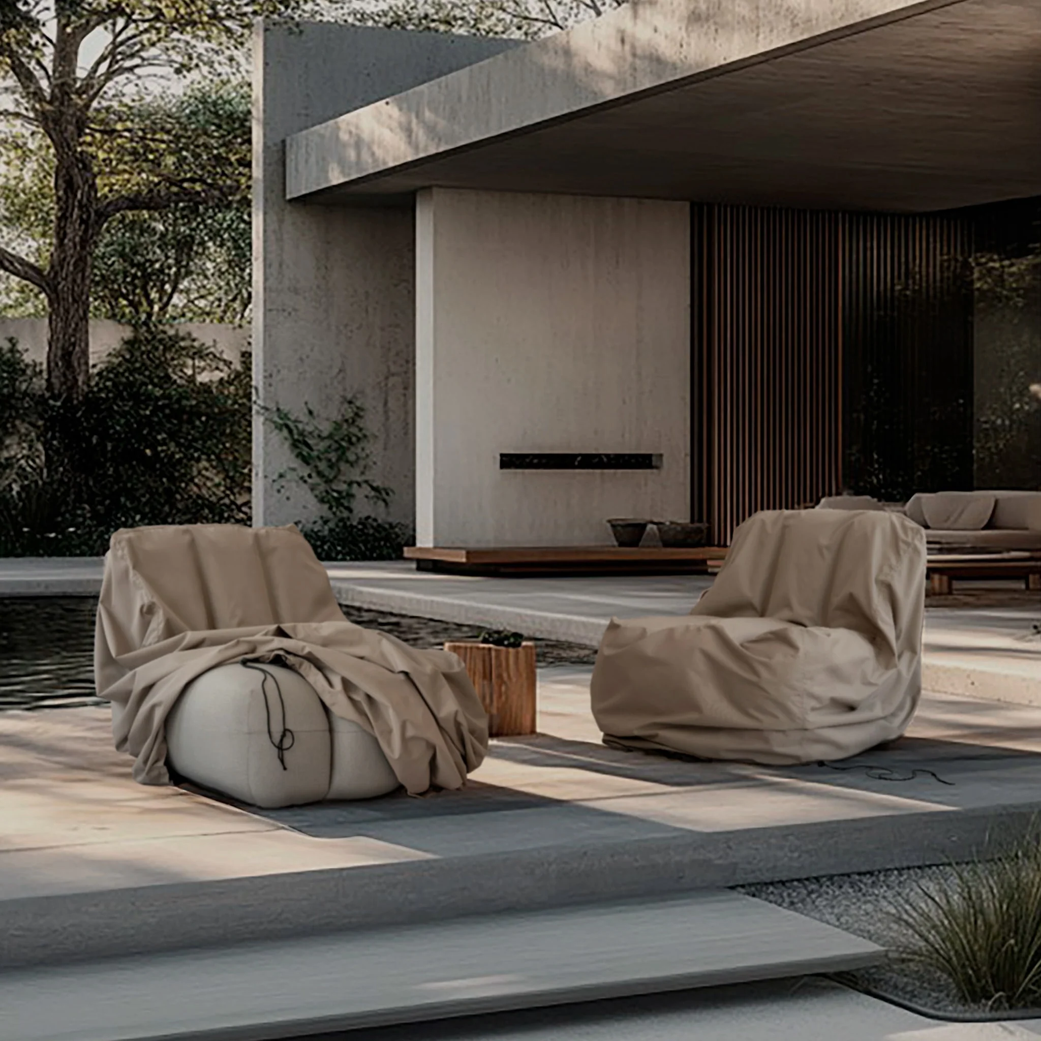 PRE-ORDER │ 101 COPENHAGEN Lounge Chair Outdoor Cover, Sand - Image 4