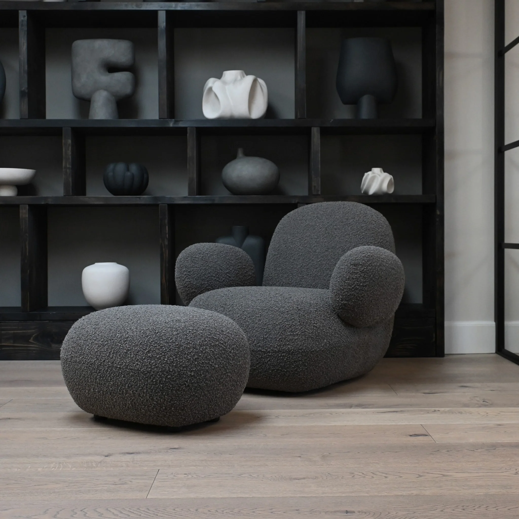 PRE-ORDER │ 101 COPENHAGEN Toe Ottoman, Deep Taupe Bouclé - Image 3