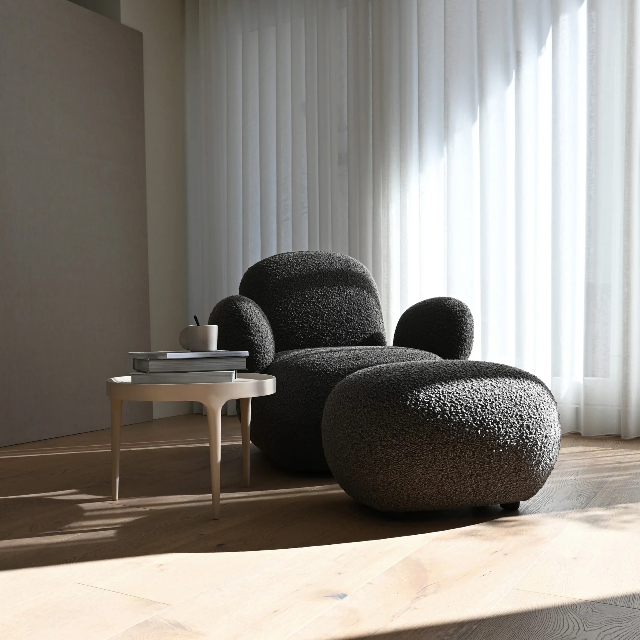 PRE-ORDER │ 101 COPENHAGEN Toe Ottoman, Deep Taupe Bouclé - Image 5
