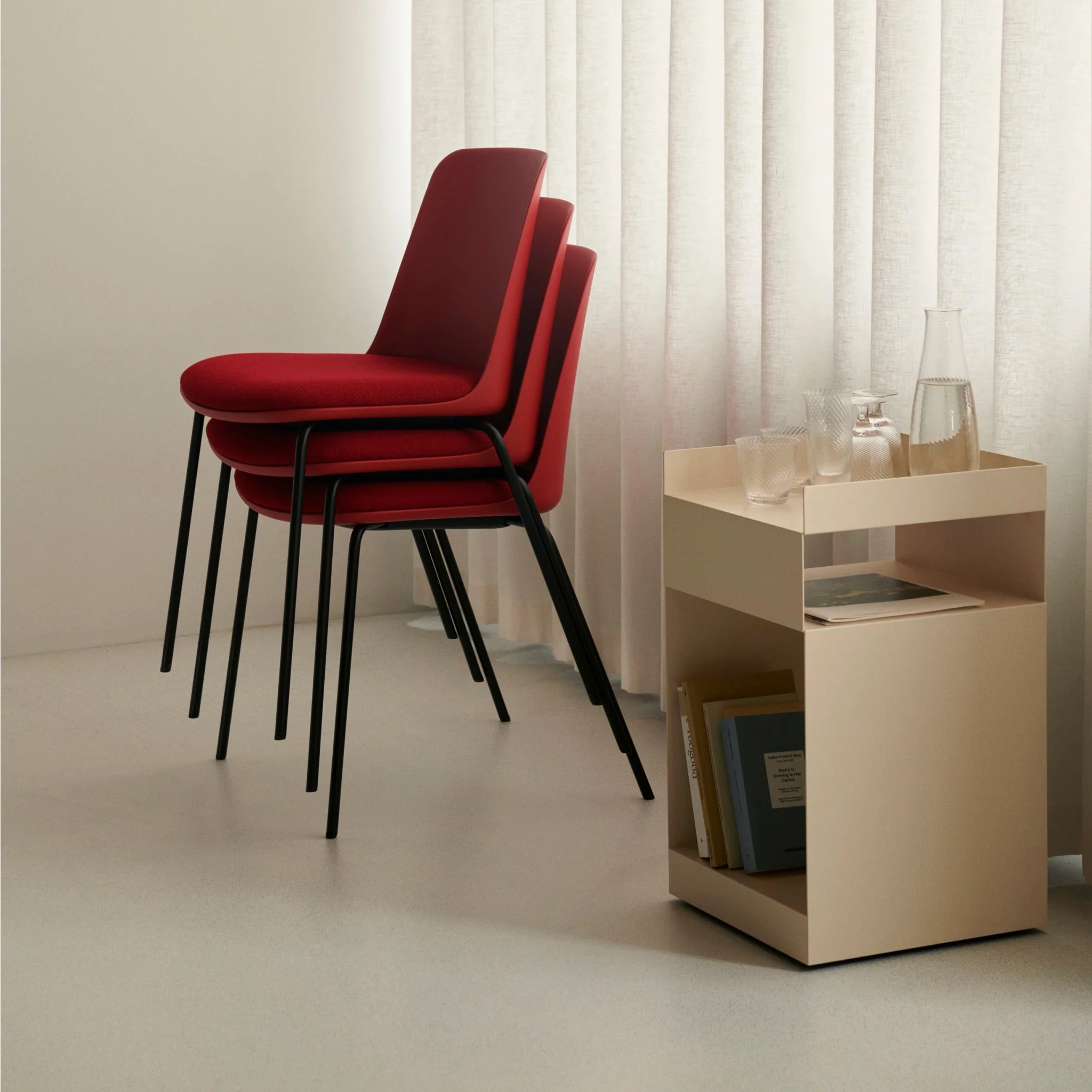 &TRADITION Rotate Trolley/Side Table, Ivory - Image 4