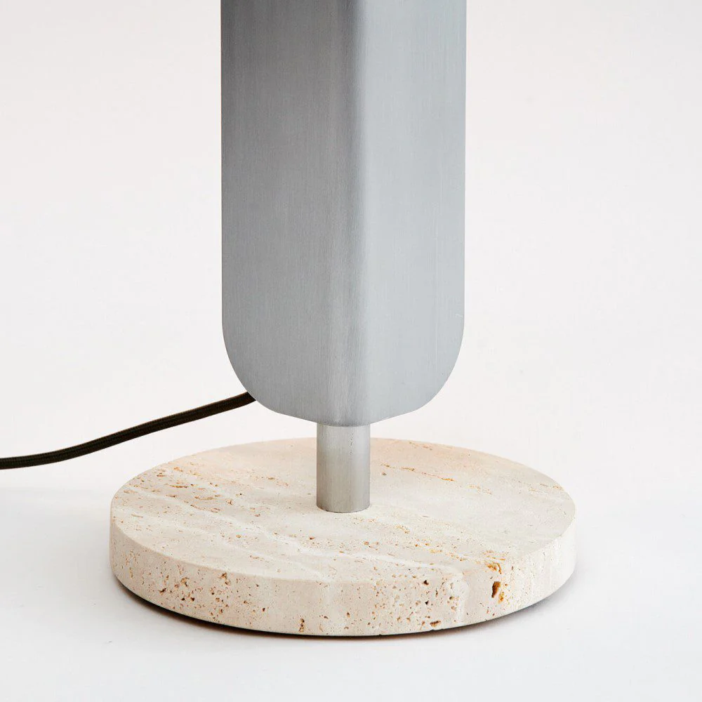 PRE-ORDER │ BEN TOVIM DESIGN Formation Floor Lamp, Raw Travertine/Brushed Aluminium - Image 3