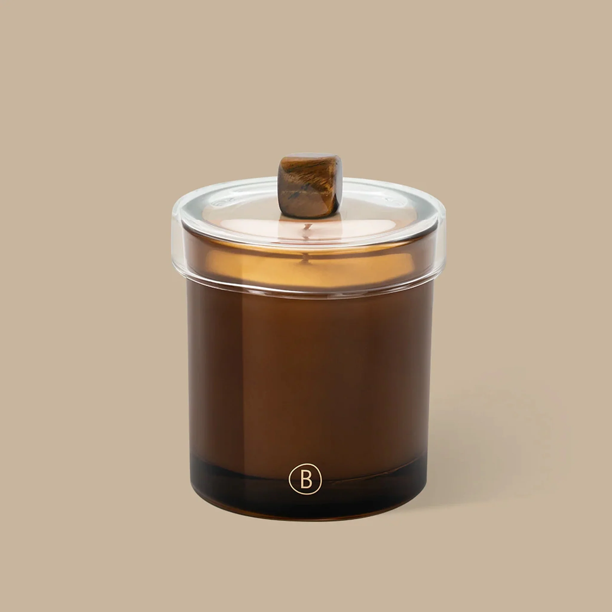 BLACK BLAZE Glass Candle Lid, Tiger Eye - Image 3