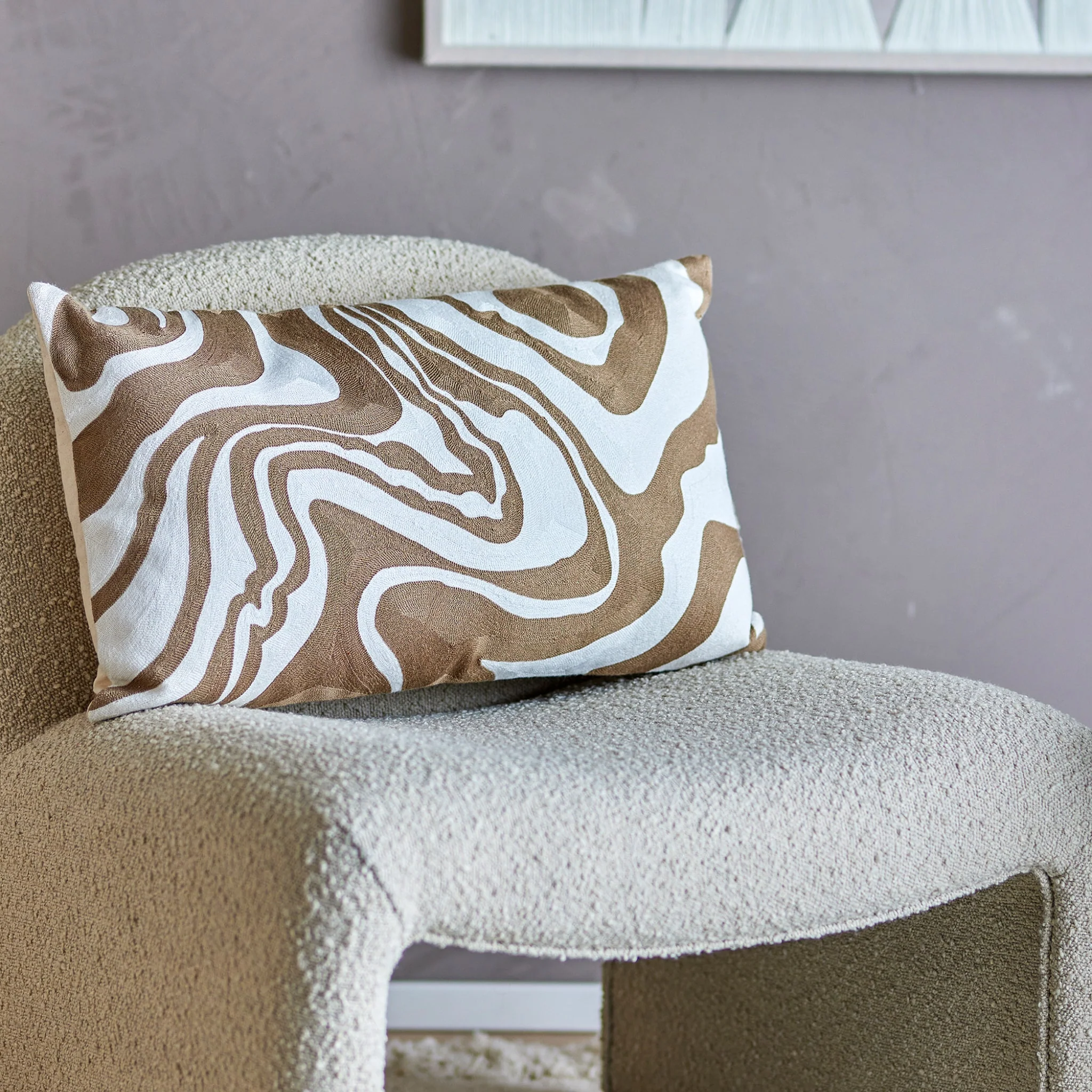 BLOOMINGVILLE Aba Cushion, Nature, 60x35cm - Image 3