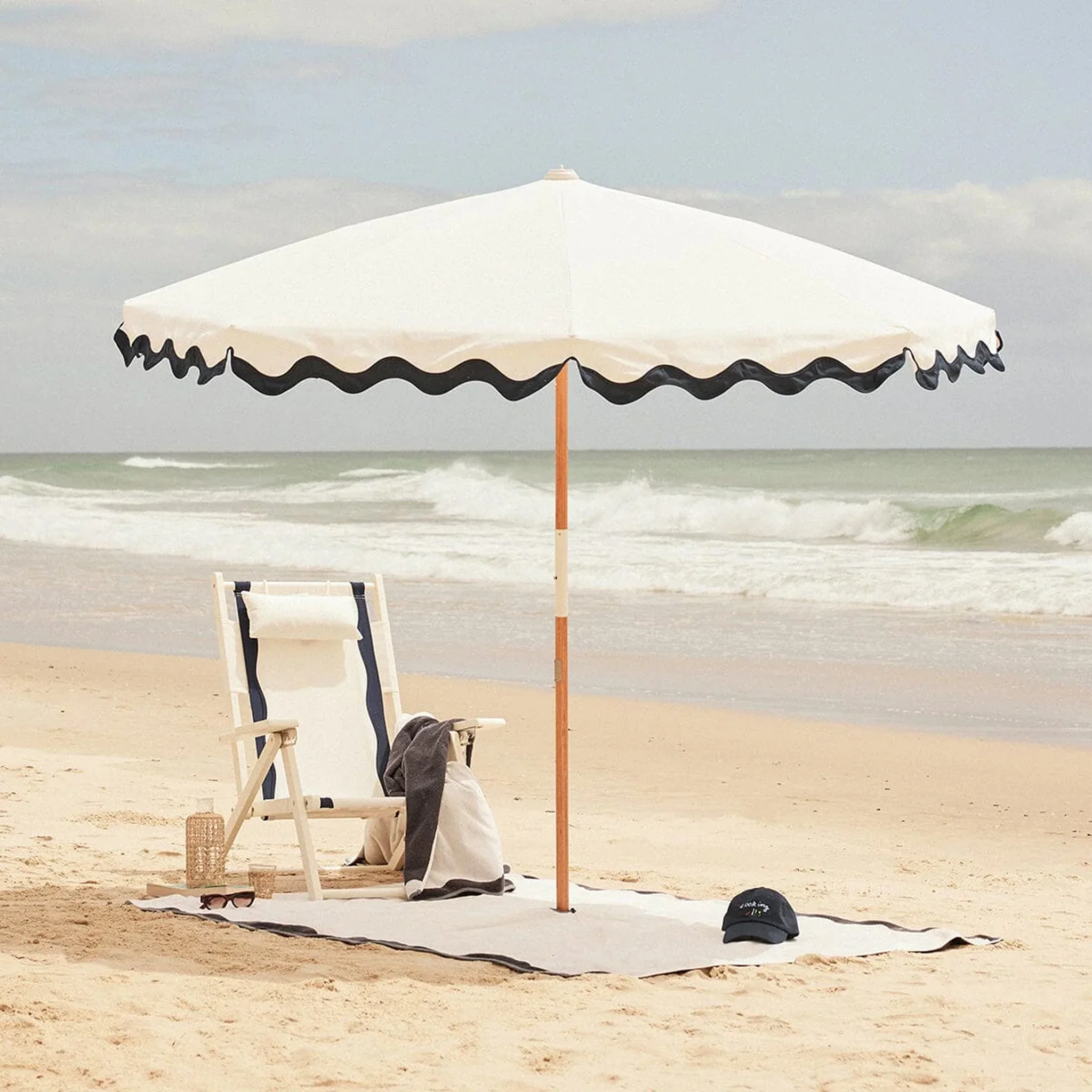 PRE-ORDER │ BUSINESS & PLEASURE CO Amalfi Umbrella, Rivie White - Image 5