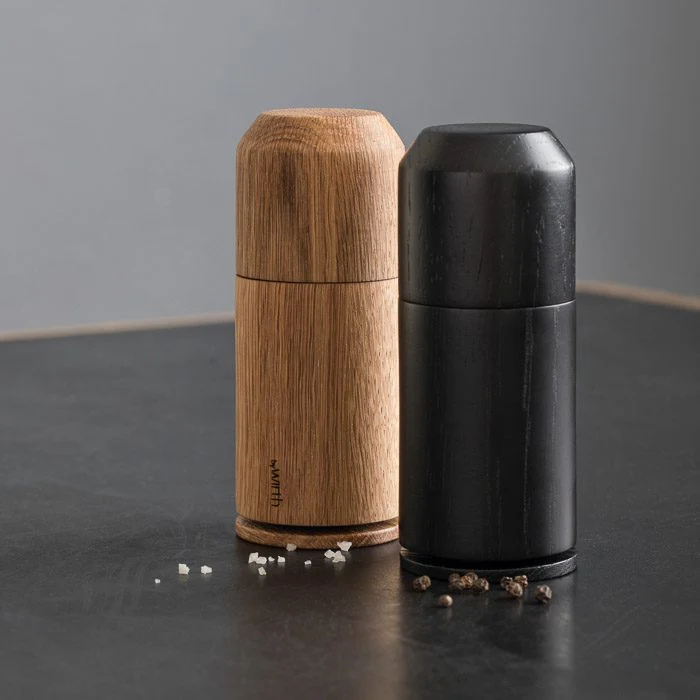EKTA LIVING ‘Crush Me’ Salt or Pepper Grinder, Black Oak - Image 6