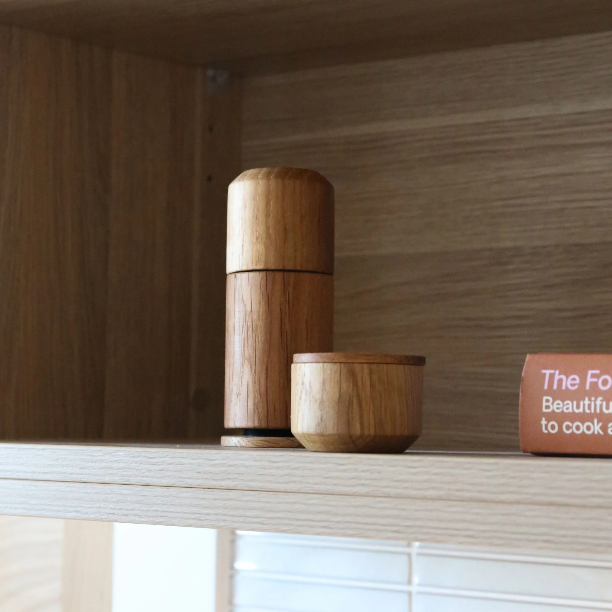EKTA LIVING 'Salt Me' Salt Dish, Oiled Oak - Image 2