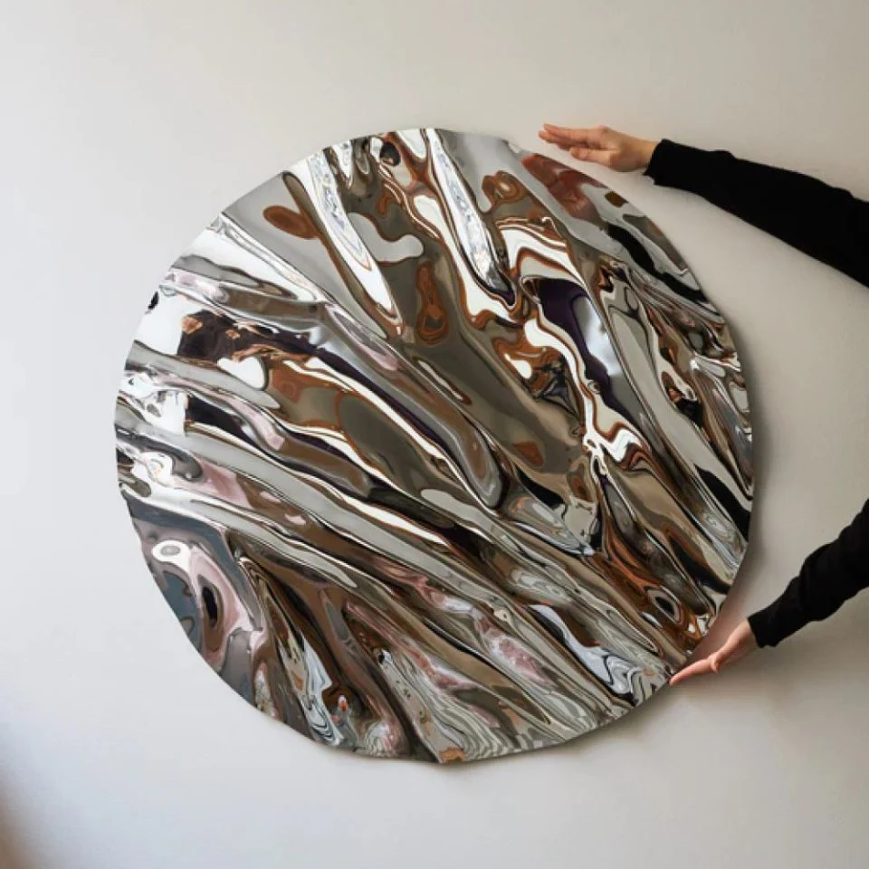 PRE-ORDER | CAIA LEIFSDOTTER Round Psychedelic Mirror/Wall Sculpture – 3 Sizes - Image 6
