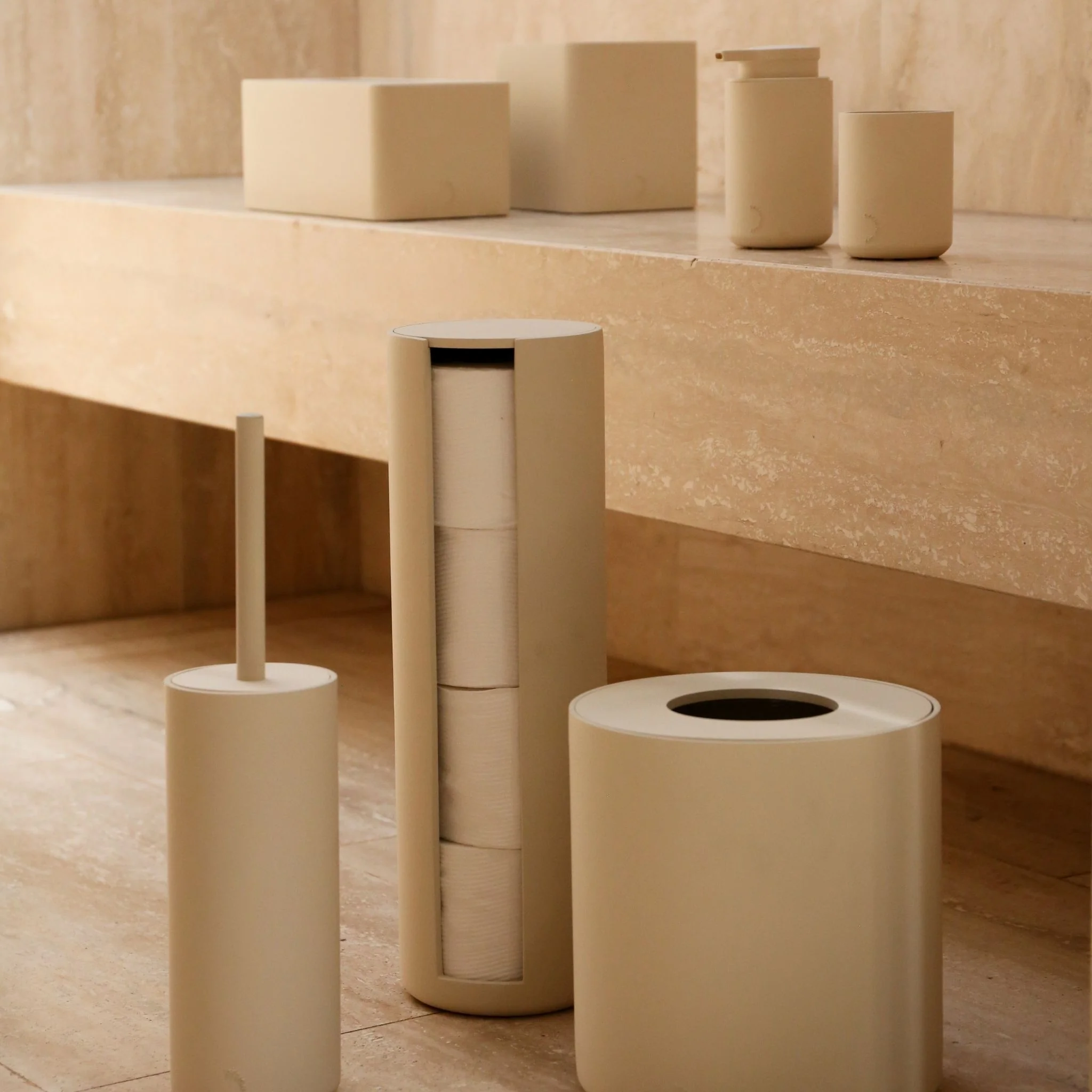 DESIGNSTUFF ARC Rectangle Tissue Box, Sand - Image 5