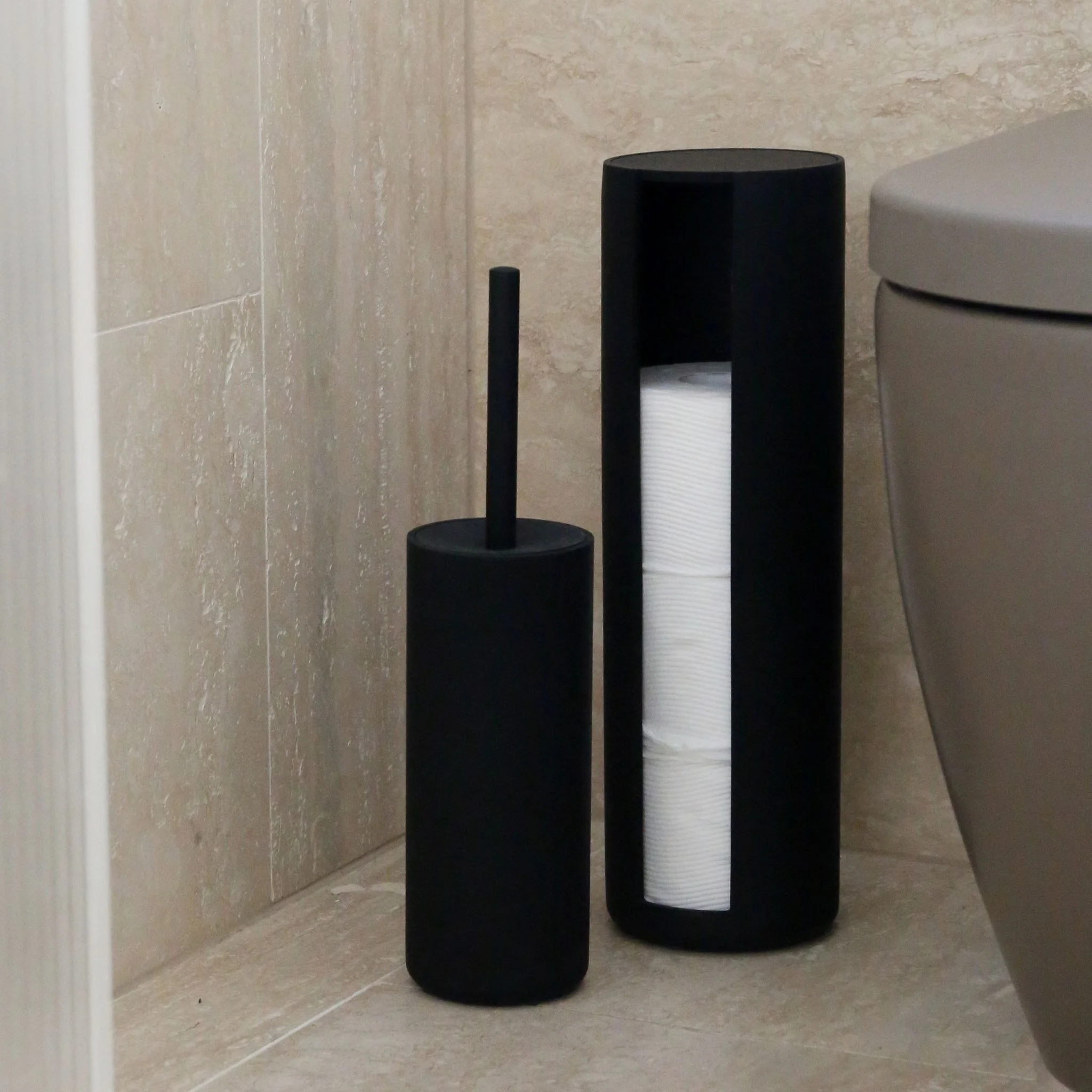 DESIGNSTUFF ARC Toilet Paper Storage Holder, Black - Image 5
