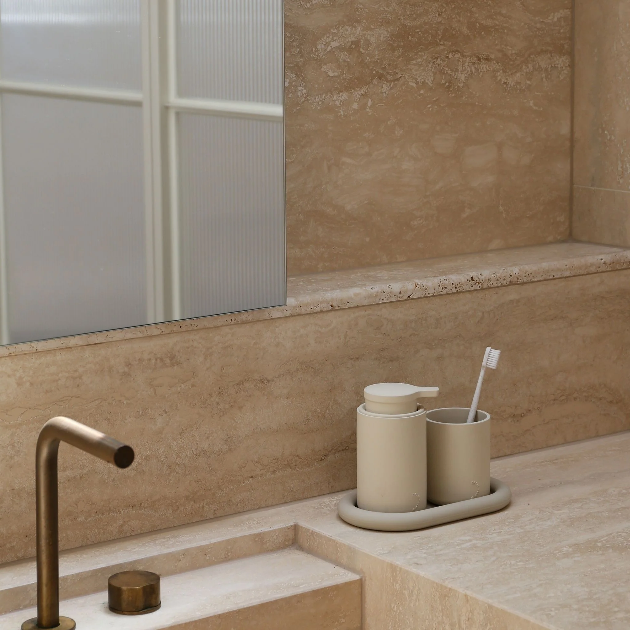 DESIGNSTUFF ARC Soap Dispenser, Sand - Image 3