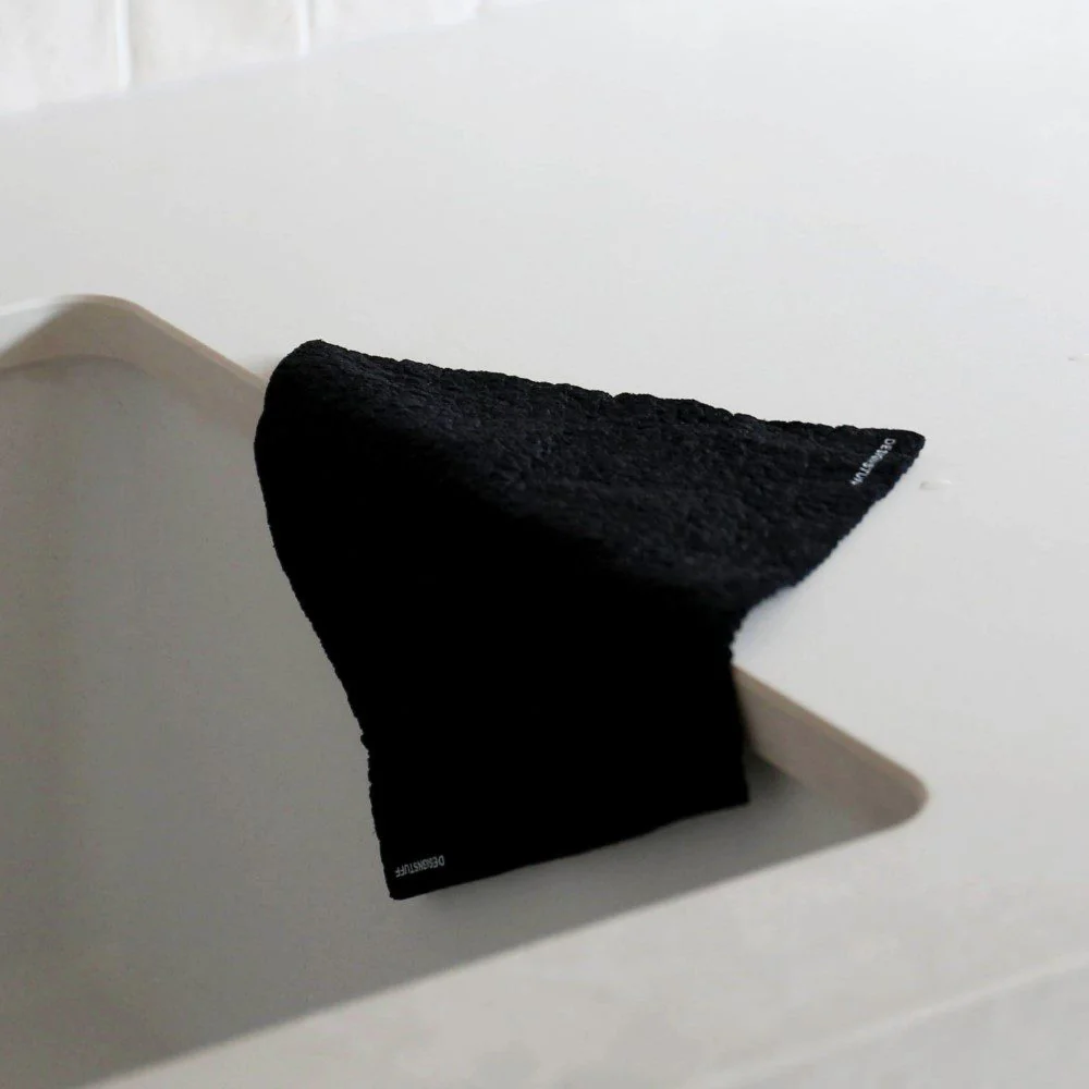DESIGNSTUFF ETTA Compostable Dishcloth, Black (Set of 2) - Image 6
