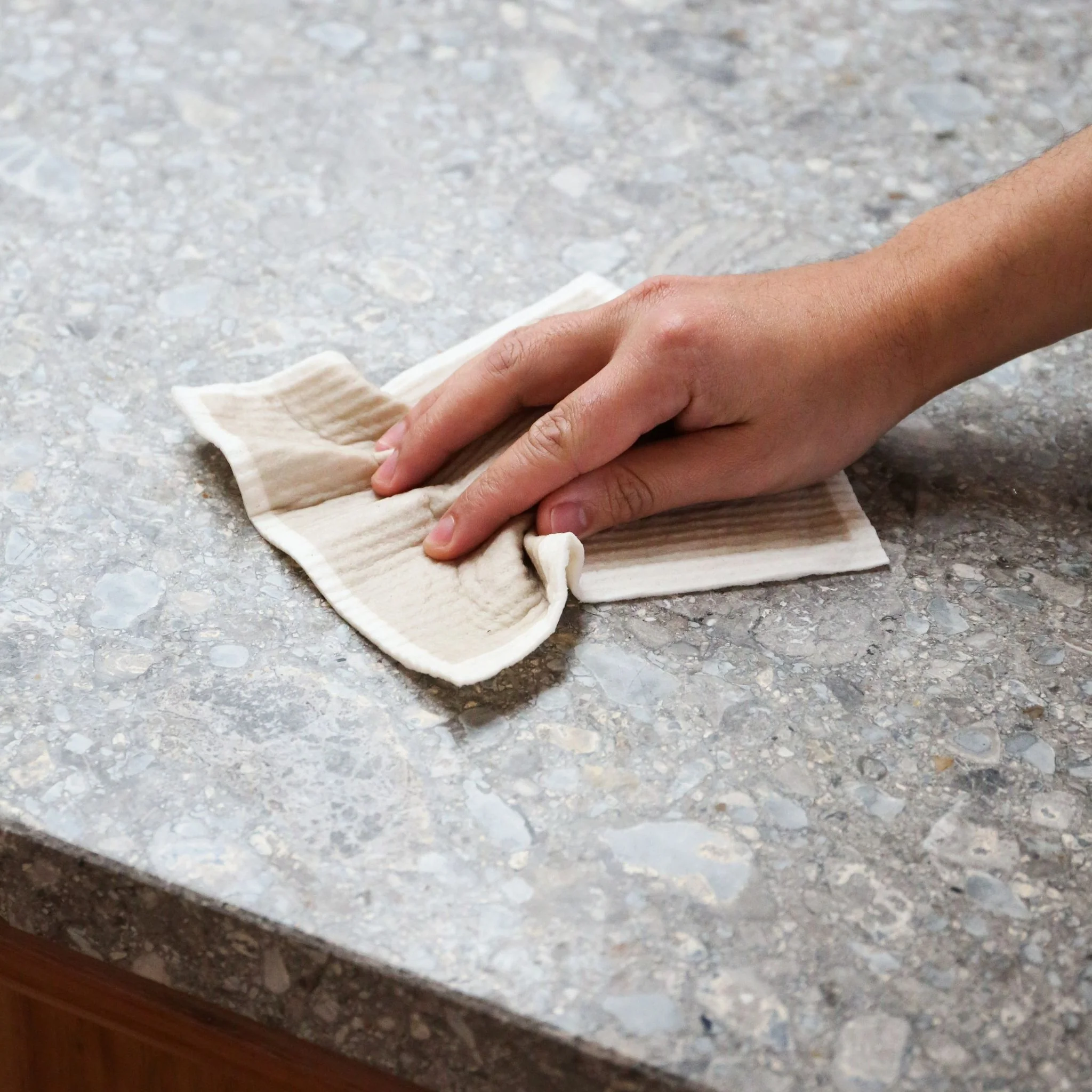 DESIGNSTUFF ETTA Compostable Dishcloth, Burgundy/Sand/Light Grey (Set of 3) - Image 6