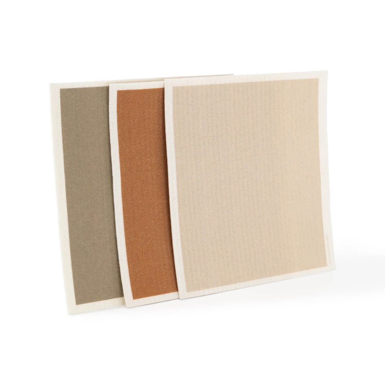 DESIGNSTUFF ETTA Compostable Eco Dishcloth, Sand/Cinnamon/Khaki (Set of 3) - Image 4