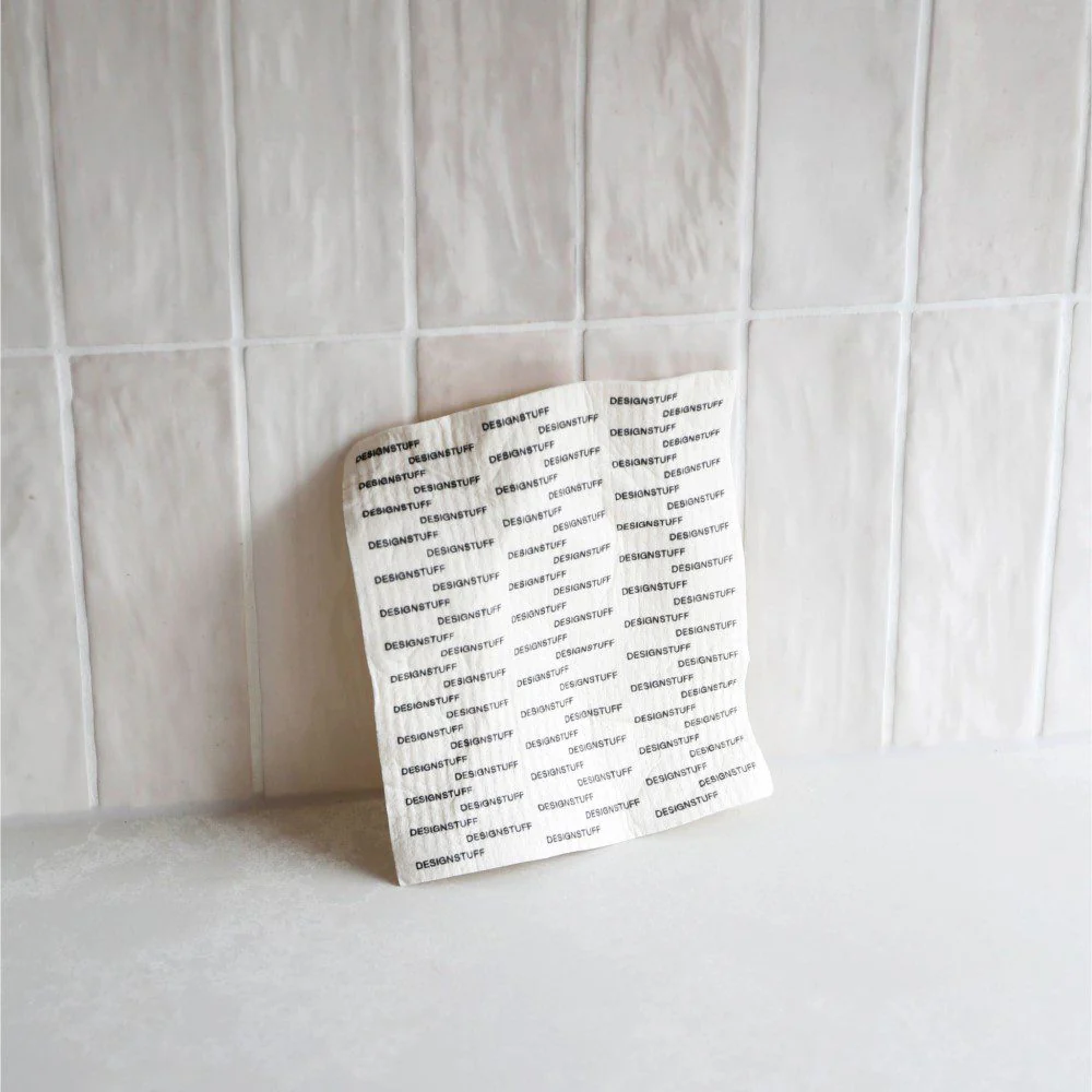 DESIGNSTUFF ETTA Compostable Eco Dishcloth, White (Set of 3) - Image 9
