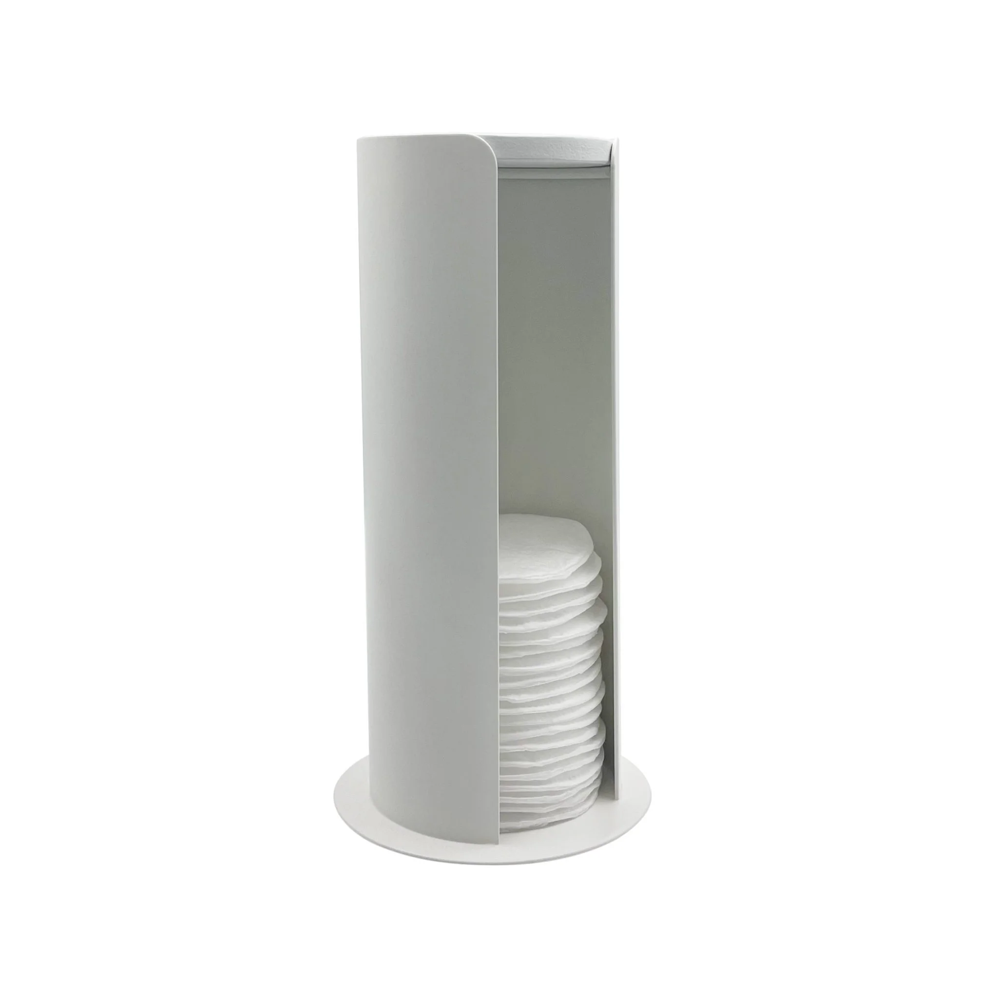 DESIGNSTUFF Cotton Pad Storage Holder, White - Image 2