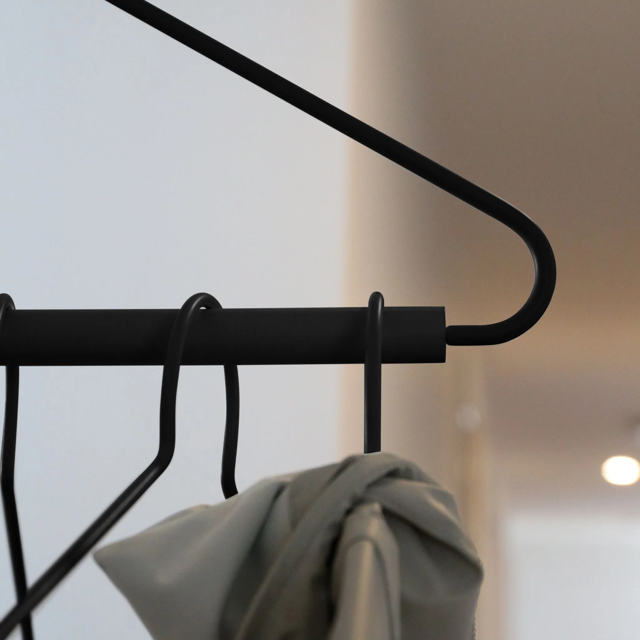 DESIGNSTUFF Curve Clothes Rack, Black - Image 4