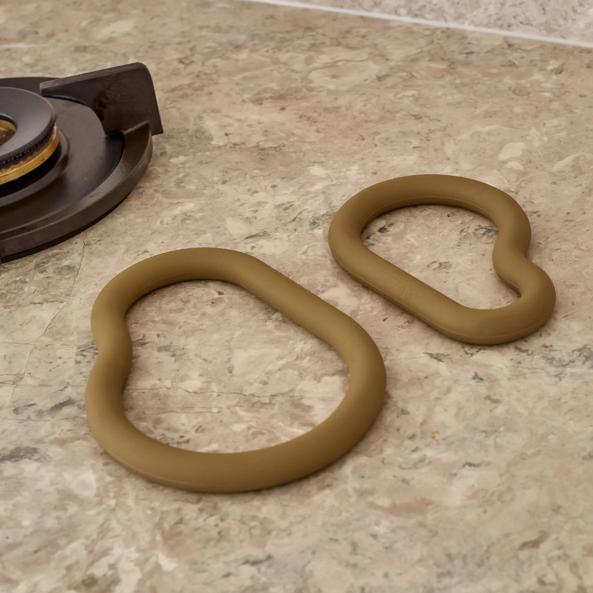 DESIGNSTUFF RUND Curve Silicone Trivet, Fern - Image 6