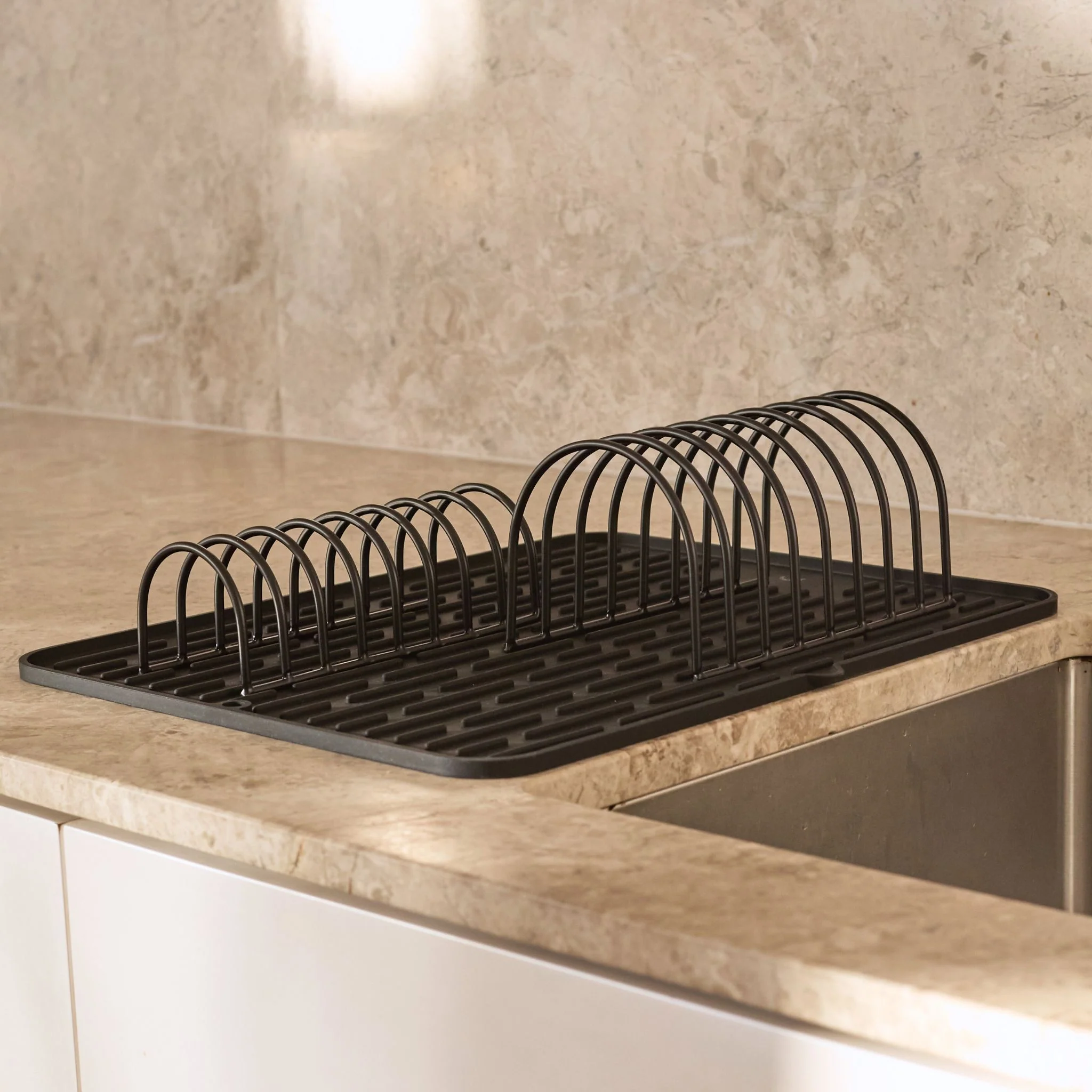 DESIGNSTUFF DRIP Dish Drainer, Black (Set of 2) - Image 5