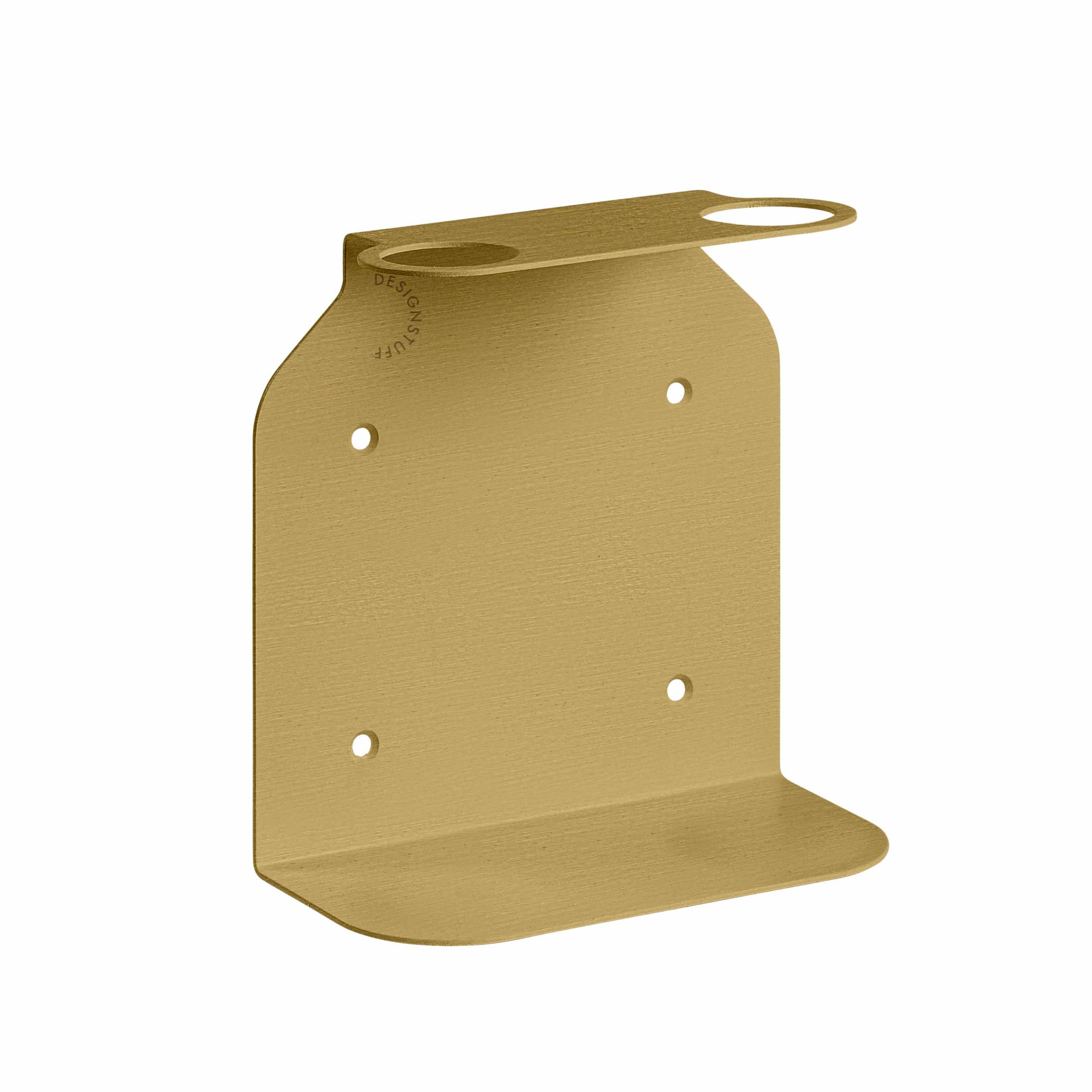 DESIGNSTUFF Dual Soap Dispenser Holder, Brushed Brass - Image 2