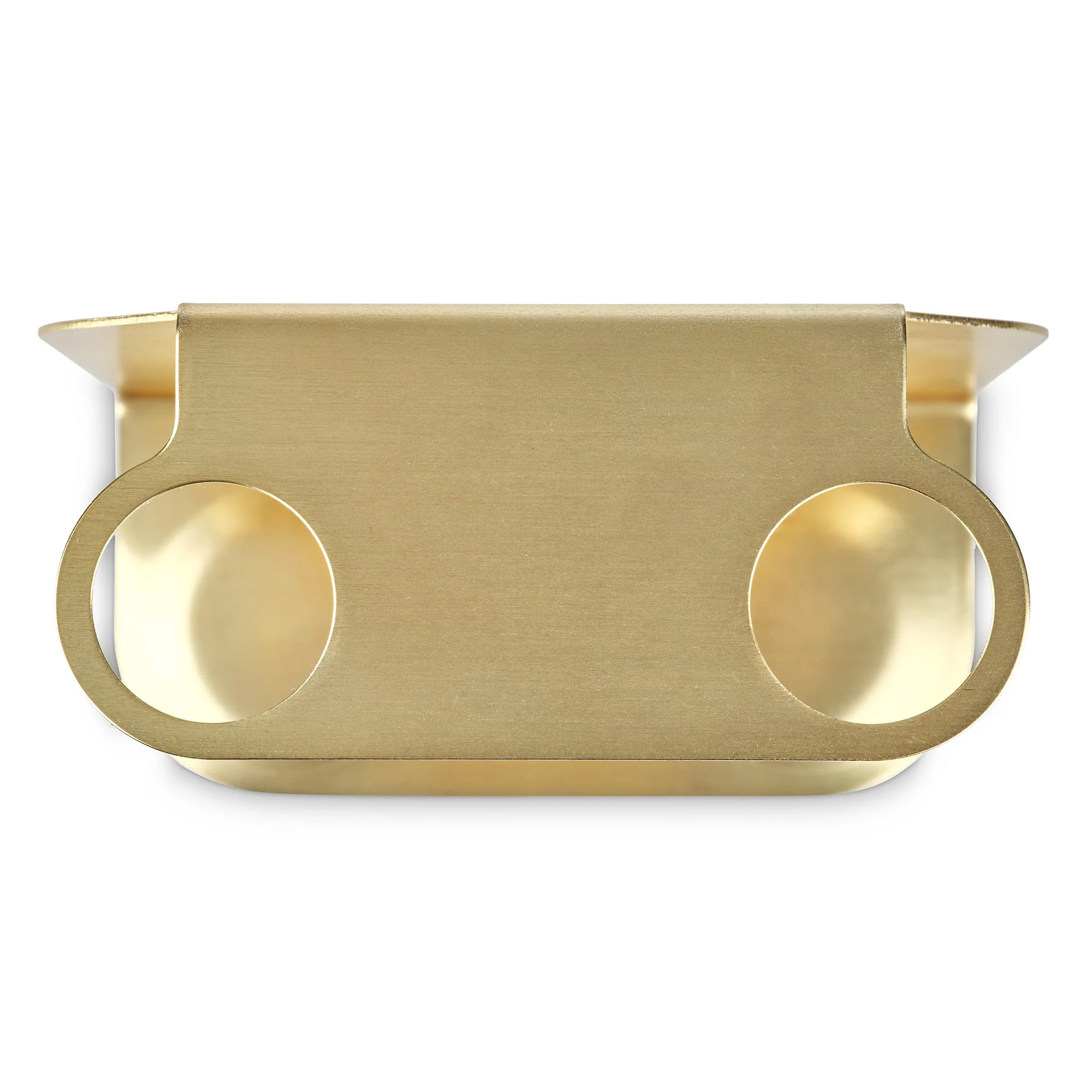 DESIGNSTUFF Dual Soap Dispenser Holder, Brushed Brass - Image 7