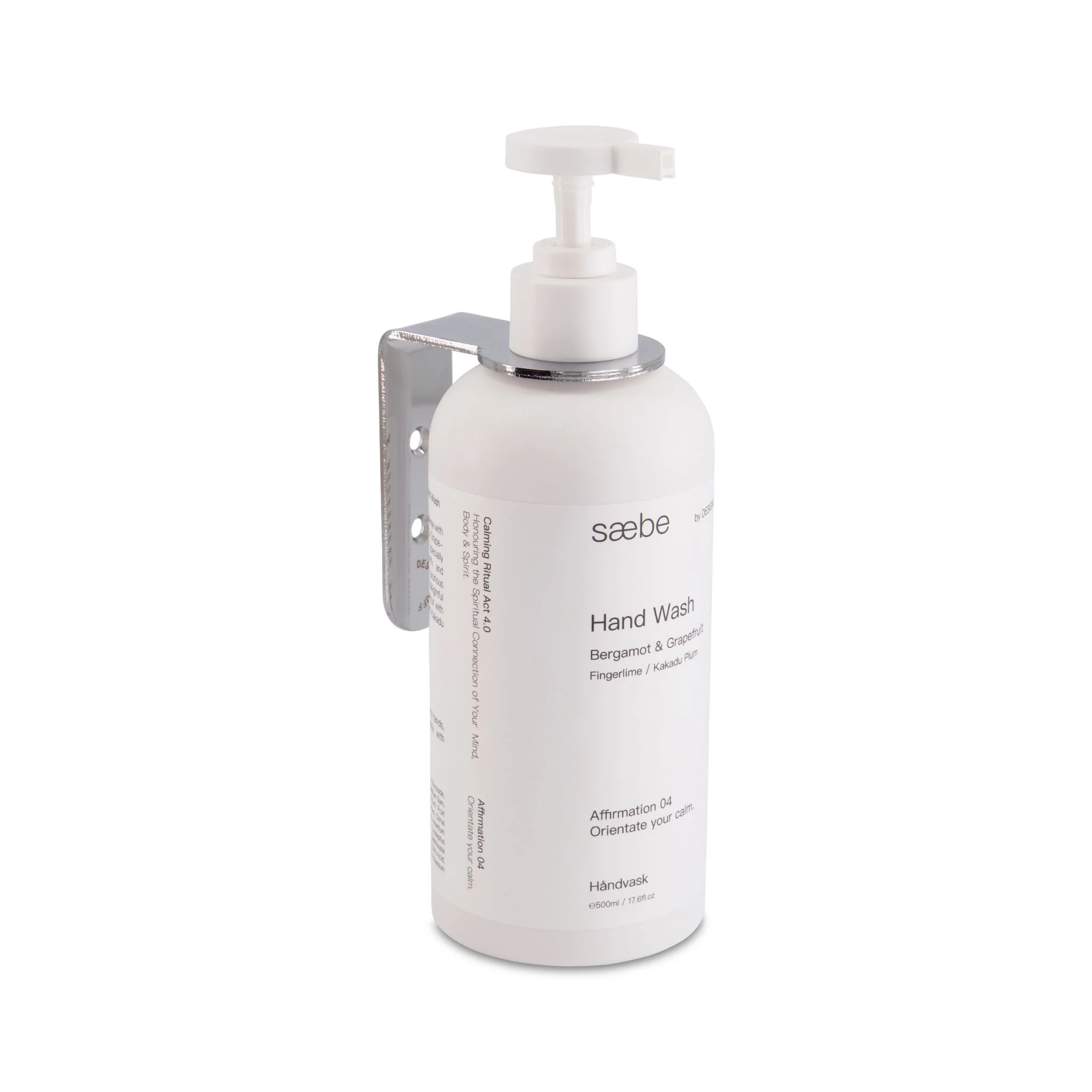 DESIGNSTUFF Floating Soap Dispenser Holder, Chrome - Image 2