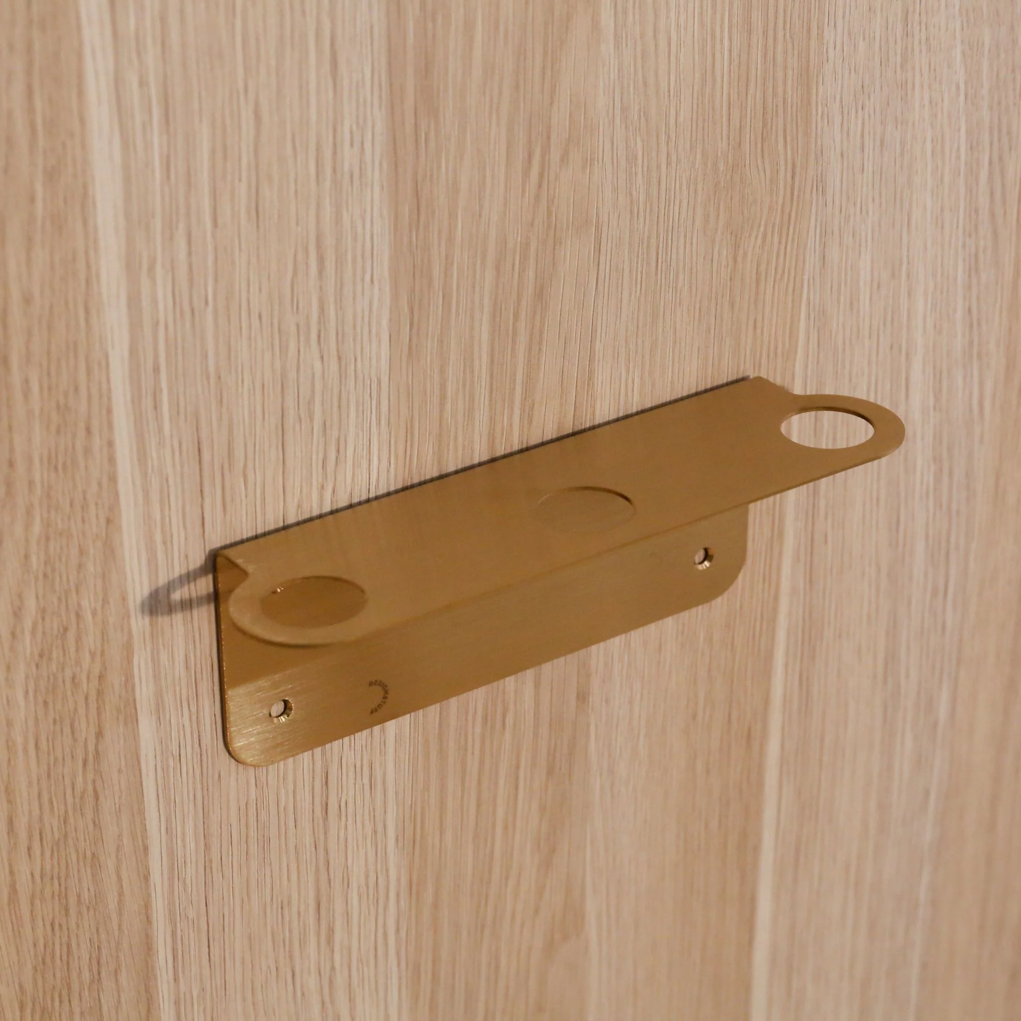 DESIGNSTUFF Floating Triple Soap Dispenser Holder, Brushed Brass - Image 5