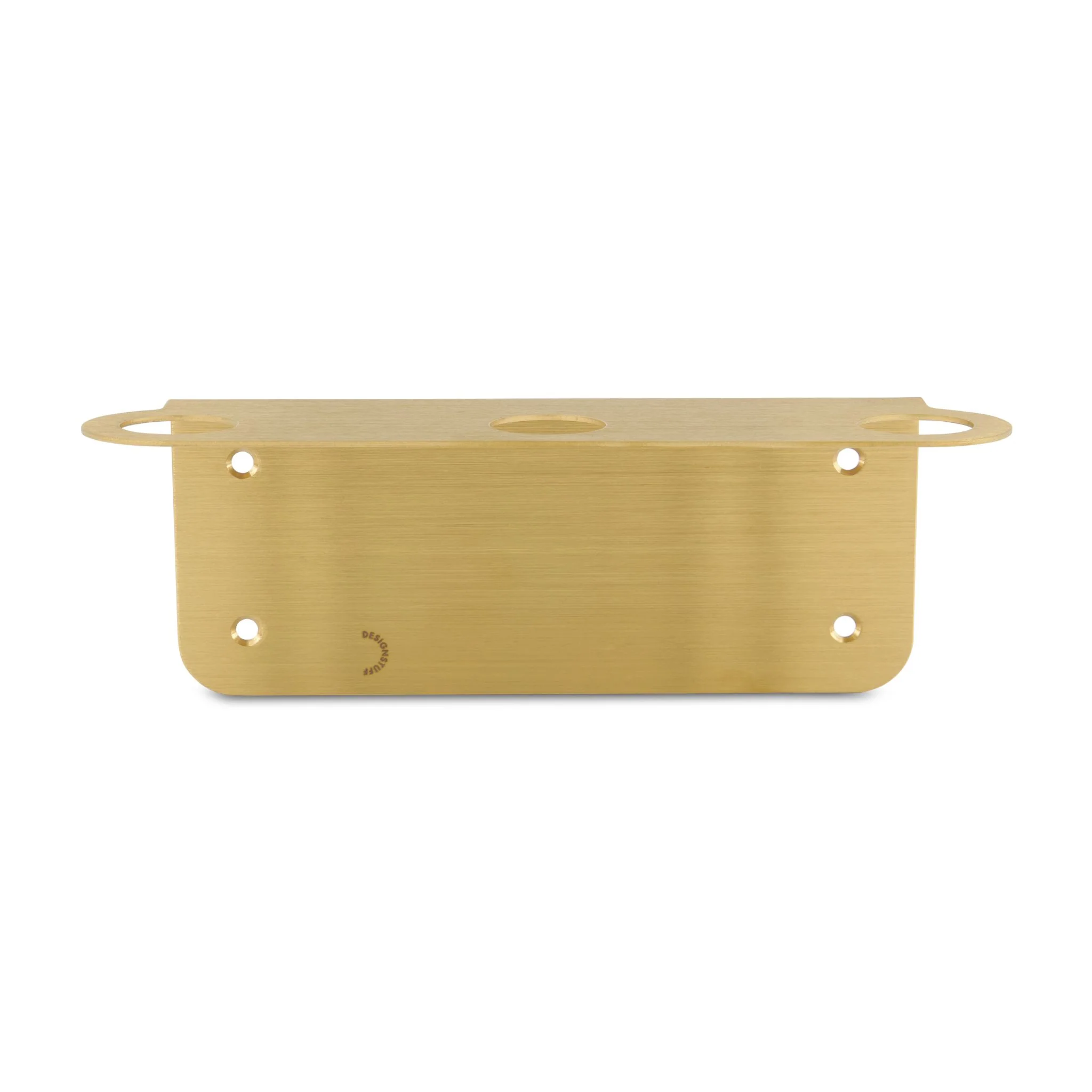 DESIGNSTUFF Floating Triple Soap Dispenser Holder, Brushed Brass - Image 8