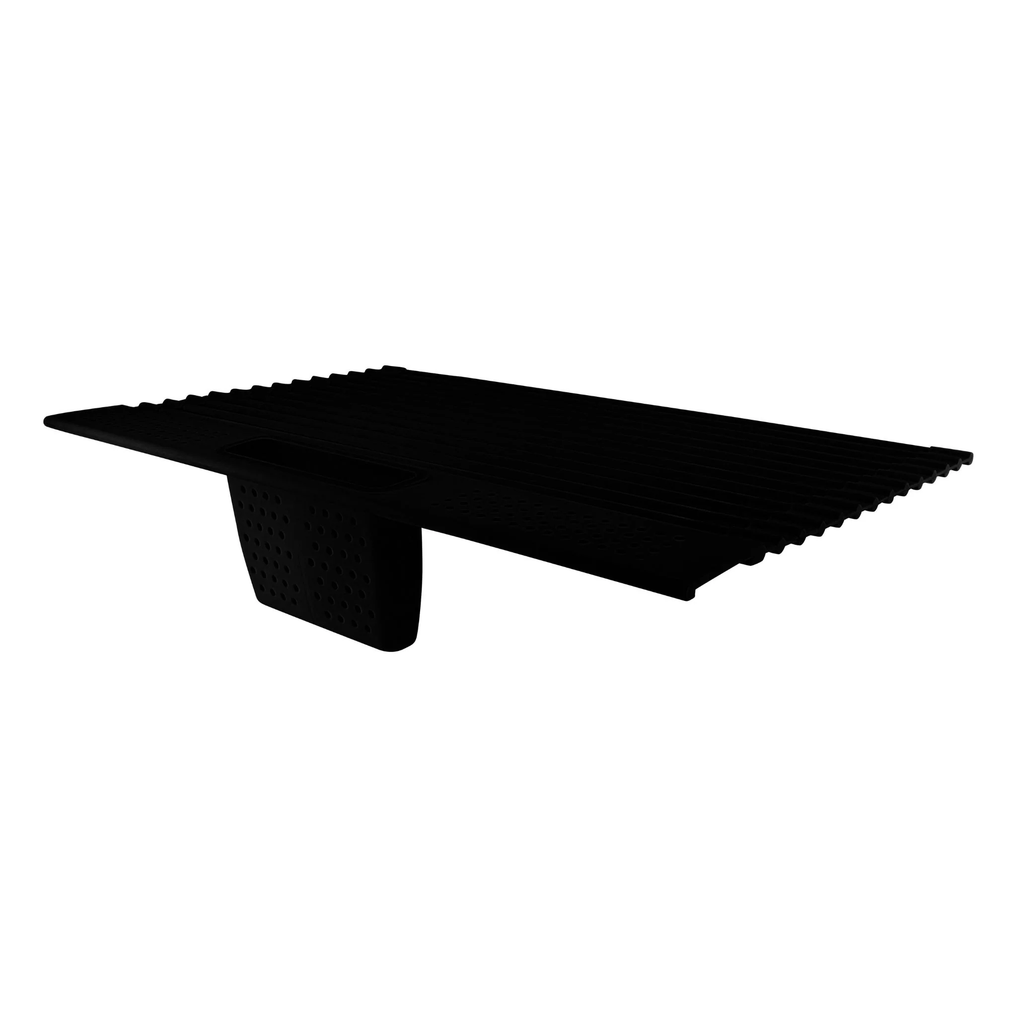 DESIGNSTUFF DRIP Folding Dish Rack w/ Cutlery Holder, Black - Image 3