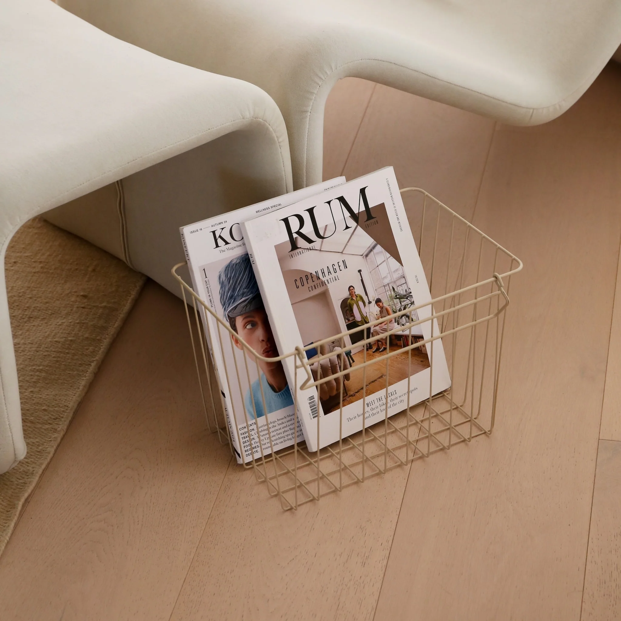 DESIGNSTUFF FORMA Metal Basket, L, Sand - Image 7
