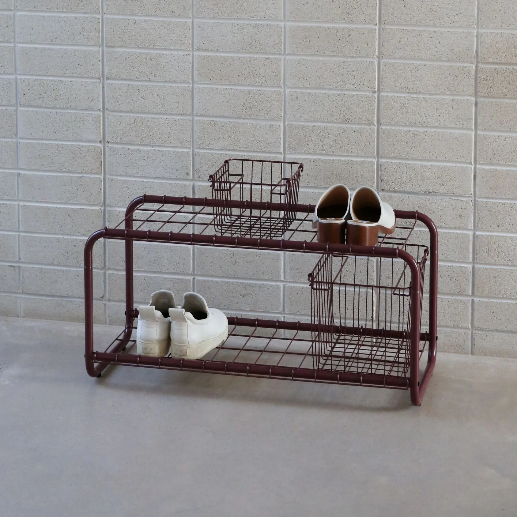 DESIGNSTUFF FORMA Metal Basket S, Burgundy - Image 3