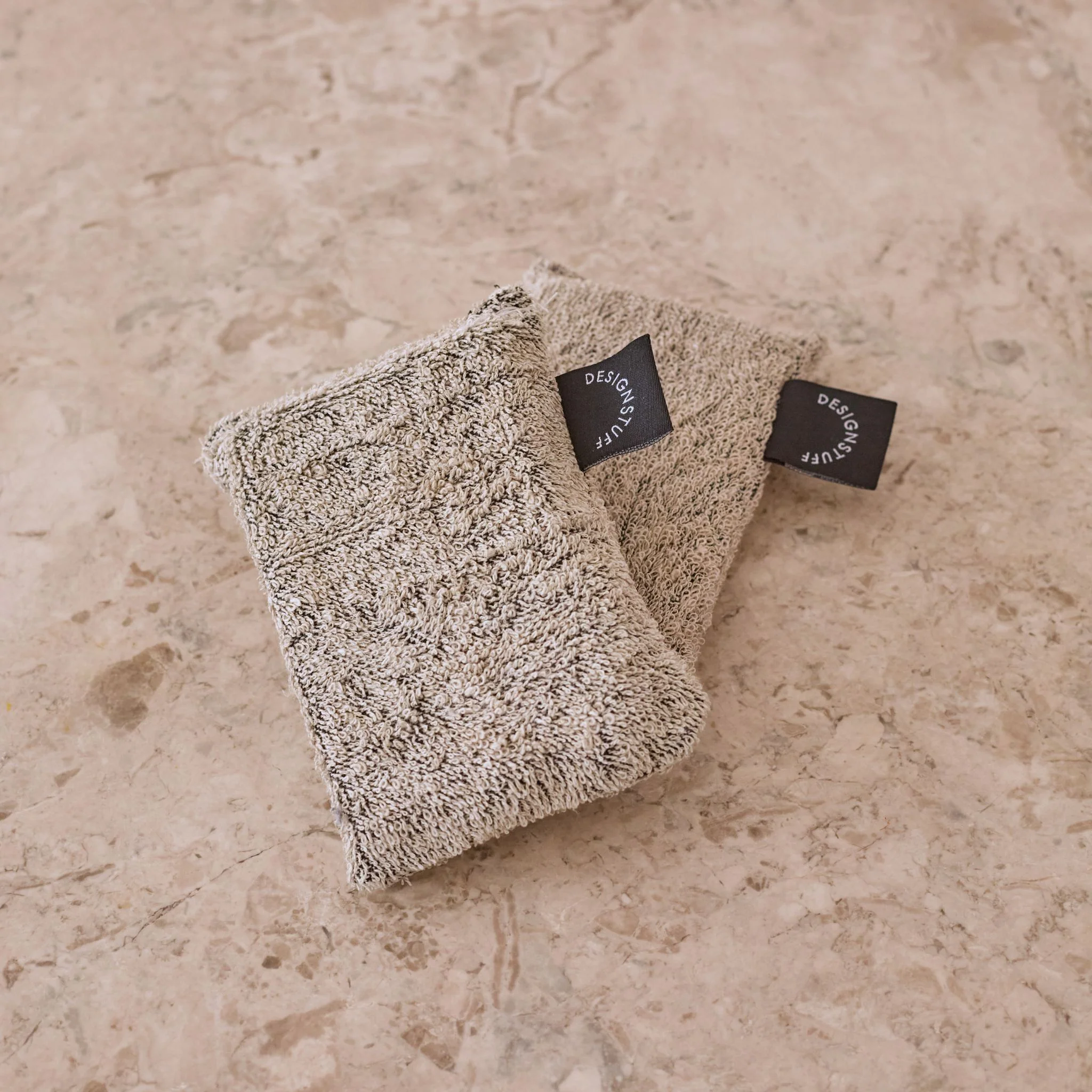 DESIGNSTUFF ETTA Hemp Marle Sponge, Black (Set of 2) - Image 4