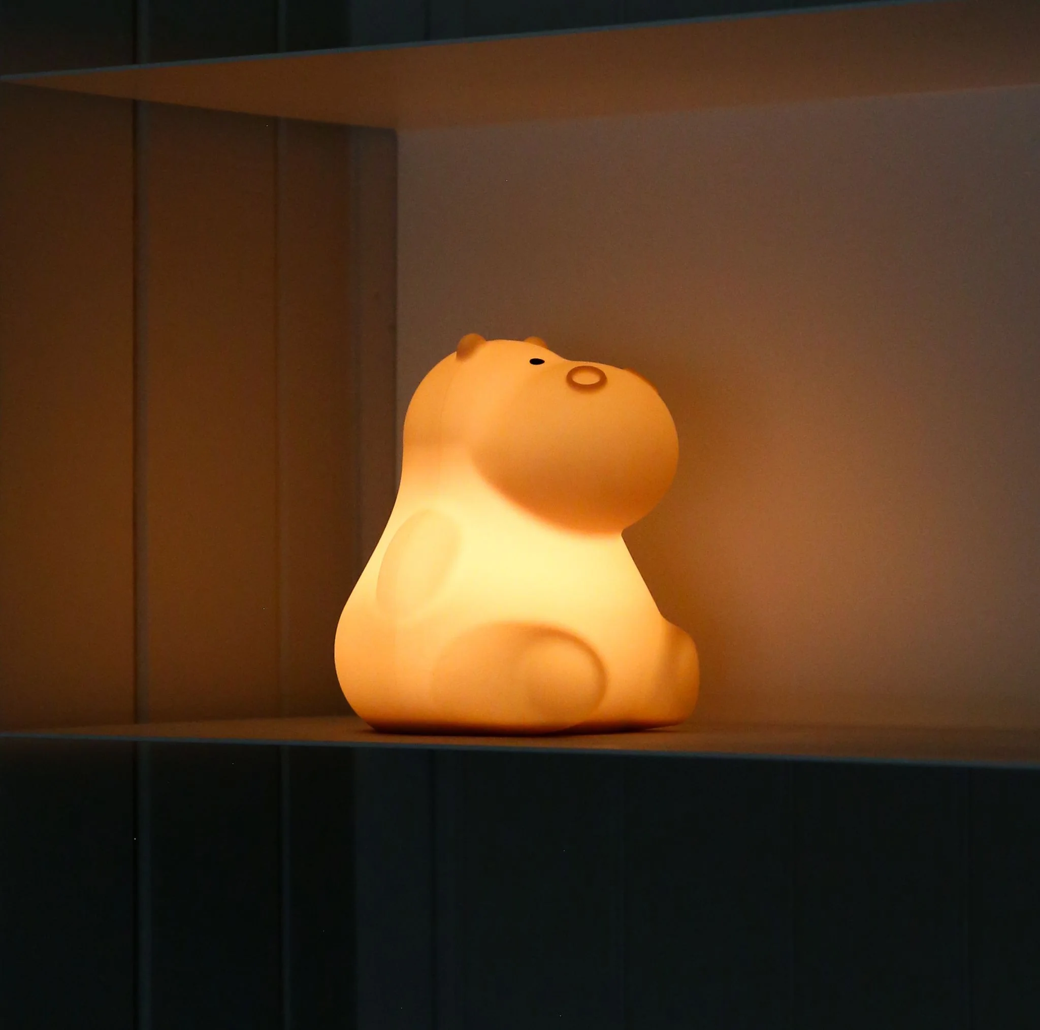 DESIGNSTUFF LUMA Little Hippo Night Lamp, Clay - Image 5