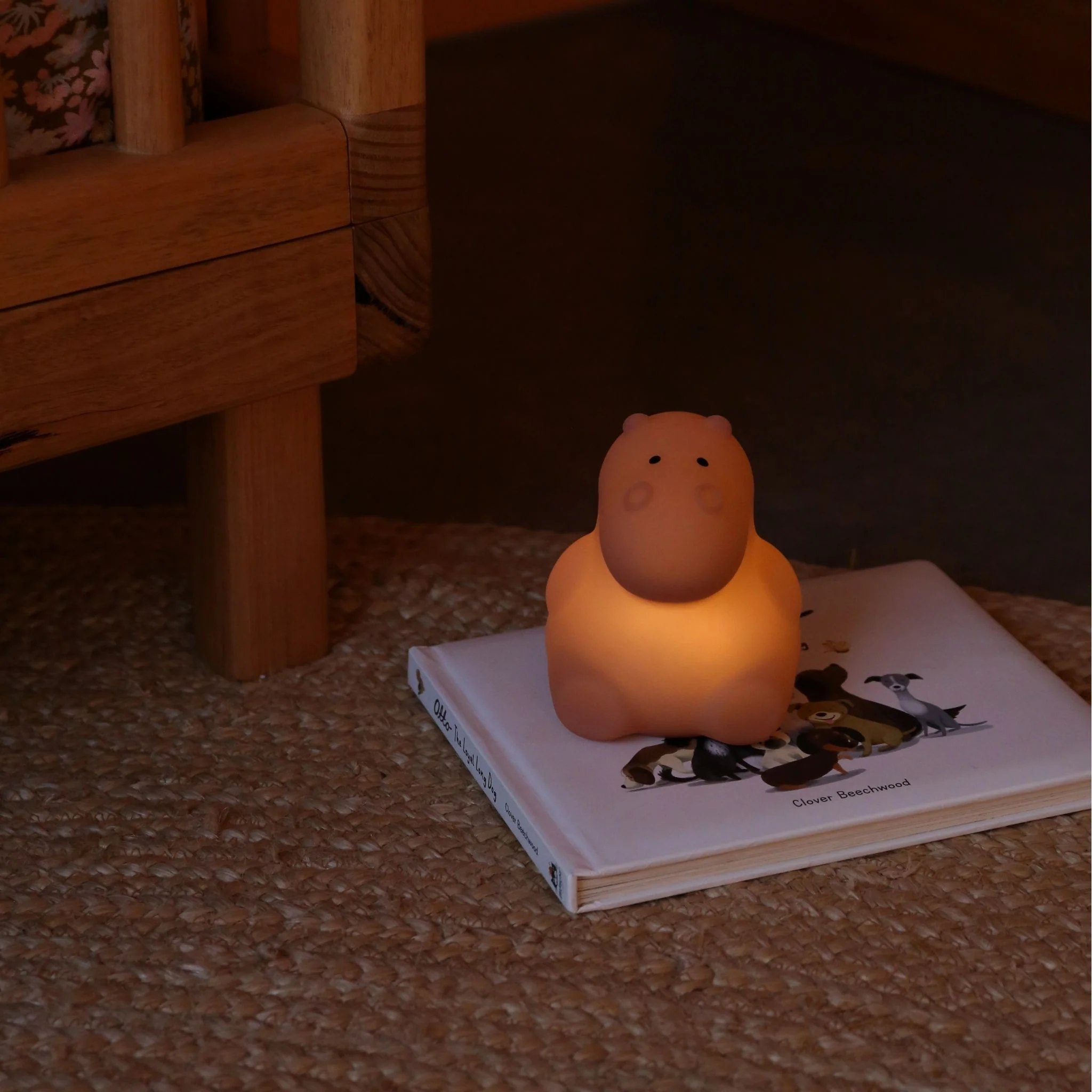 DESIGNSTUFF LUMA Little Hippo Night Lamp, Clay - Image 9