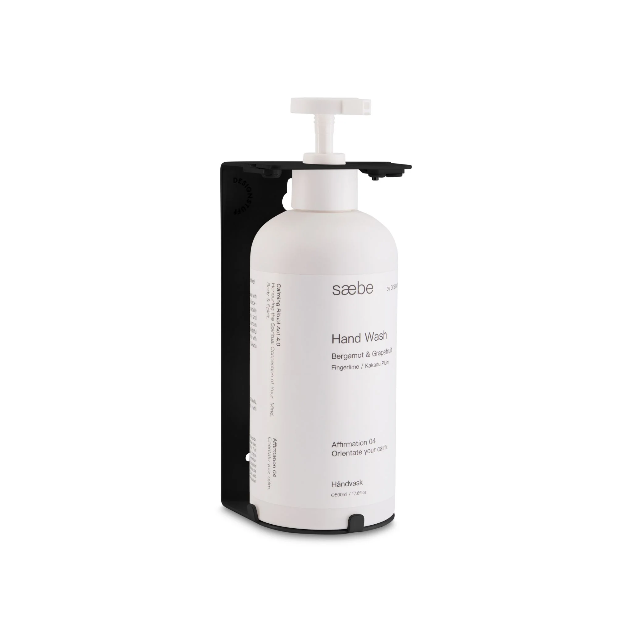 DESIGNSTUFF Lockable Soap Dispenser Holder, Single 500ml, Black - Image 3