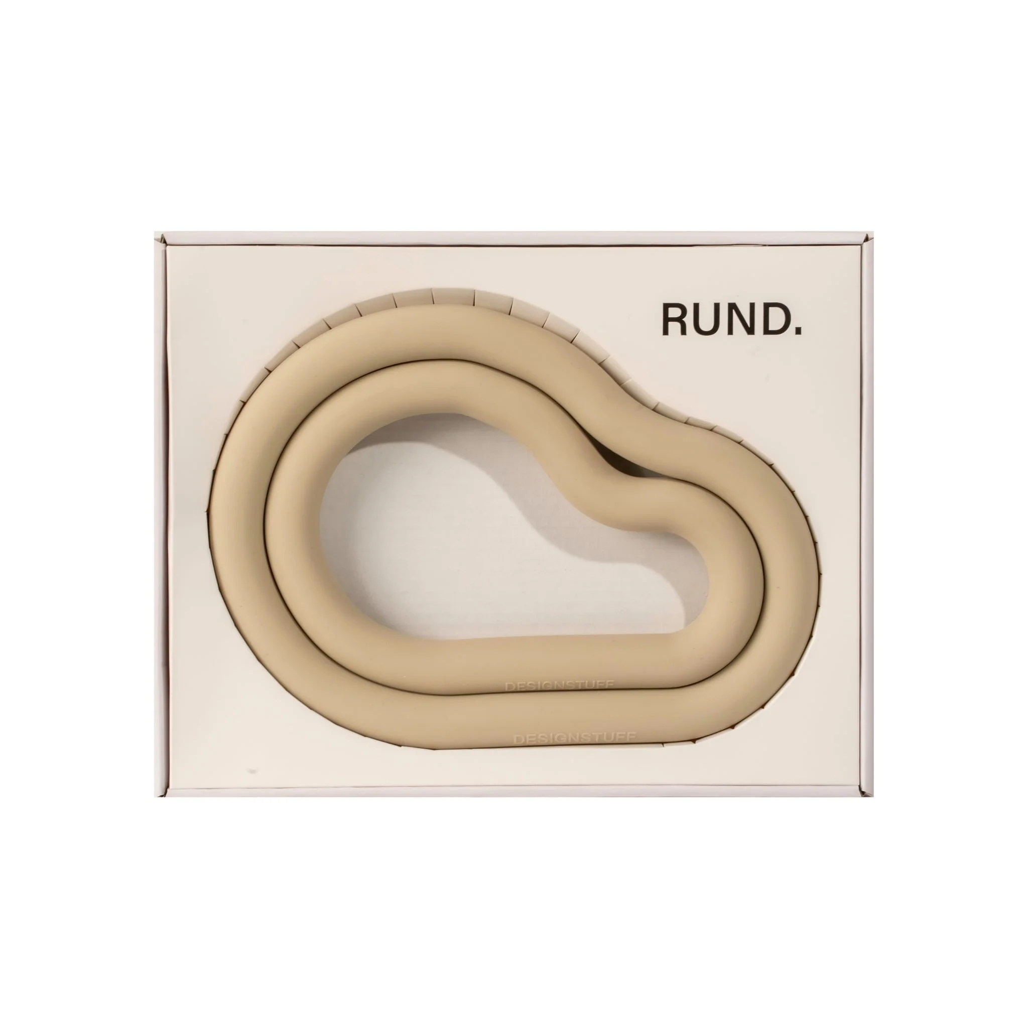 DESIGNSTUFF RUND Curve Trivet Gift Set, Sand - Image 2