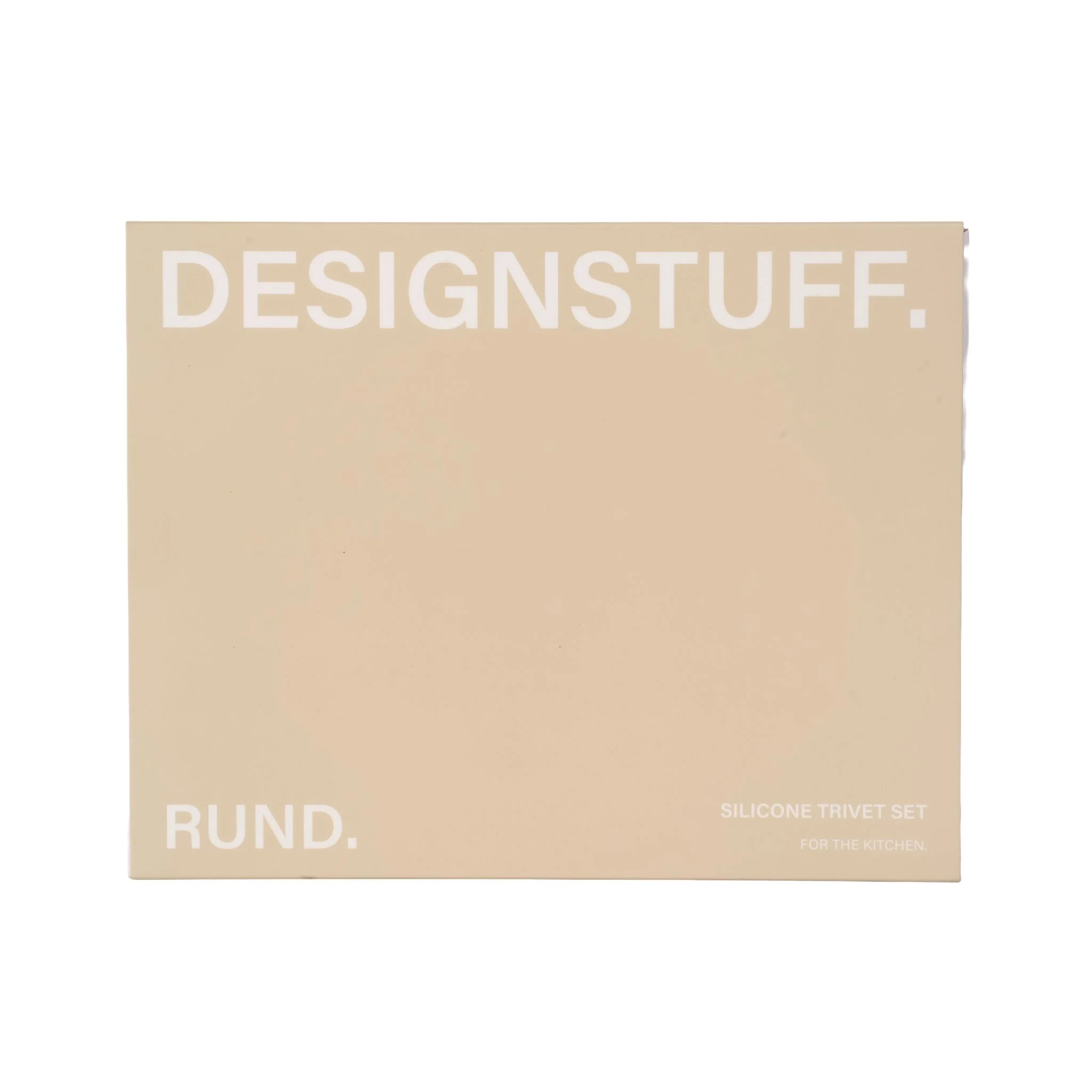 DESIGNSTUFF RUND Curve Trivet Gift Set, Sand - Image 5