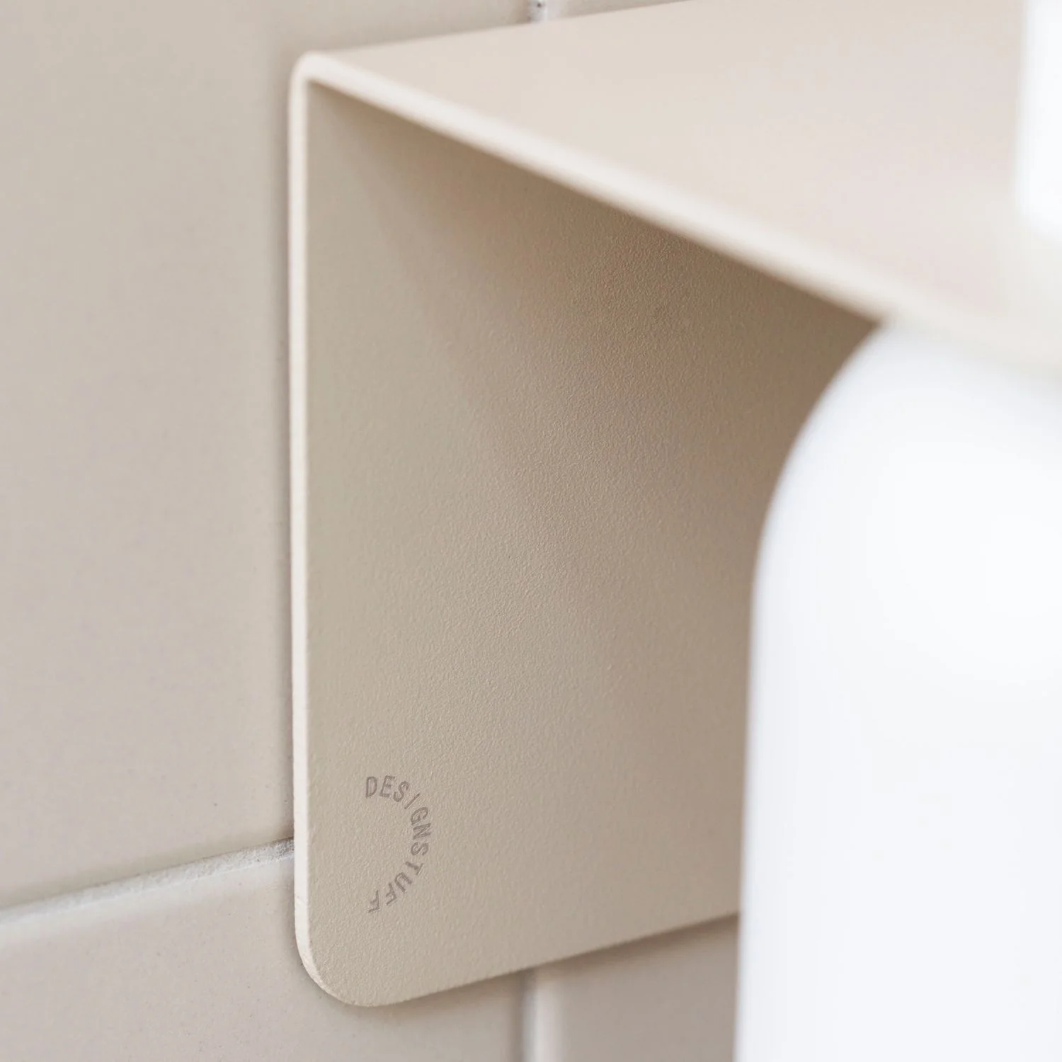 DESIGNSTUFF Shelf w/ Dual Soap Dispenser Holder, L40 cm, Sand - Image 6