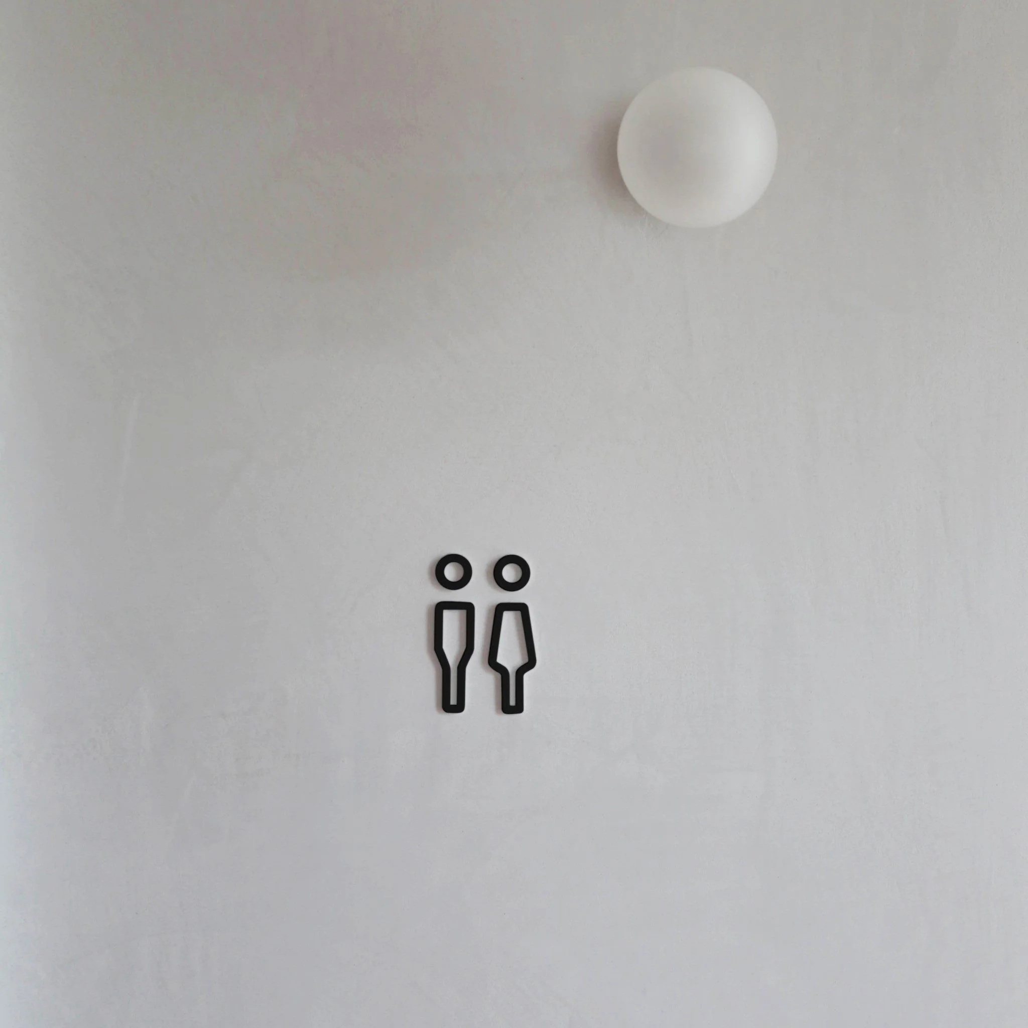 DESIGNSTUFF Signage, Restroom, Her/Him, Black - Image 5