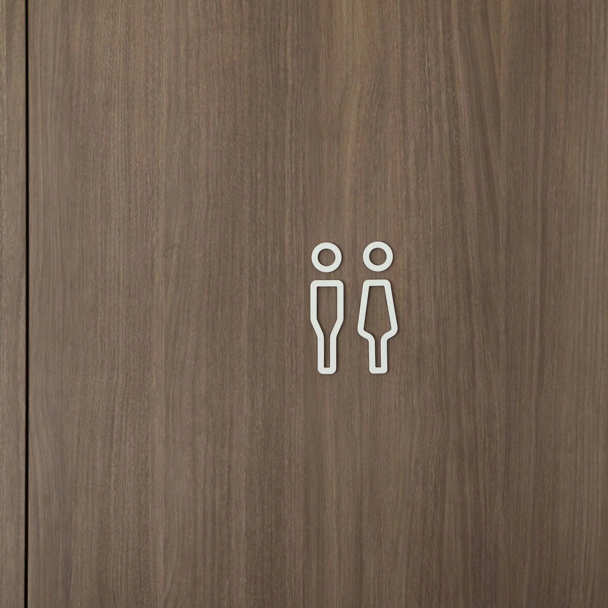 DESIGNSTUFF Signage, Restroom, Her/Him, White - Image 5