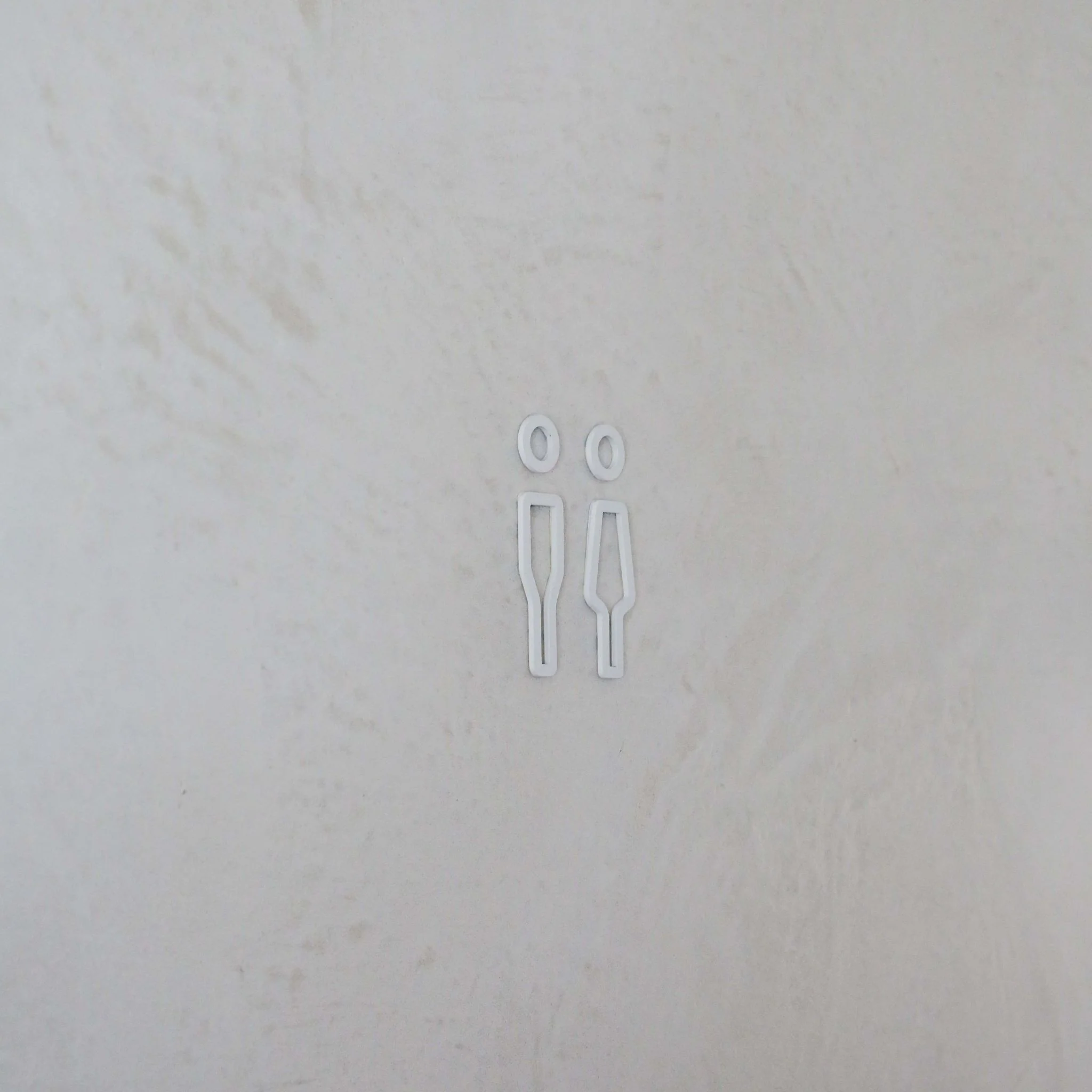 DESIGNSTUFF Signage, Restroom, Her/Him, White - Image 6