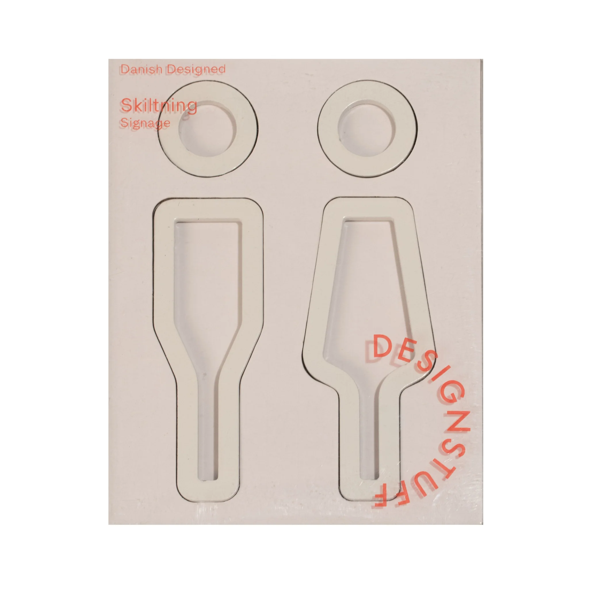 DESIGNSTUFF Signage, Restroom, Her/Him, White - Image 7