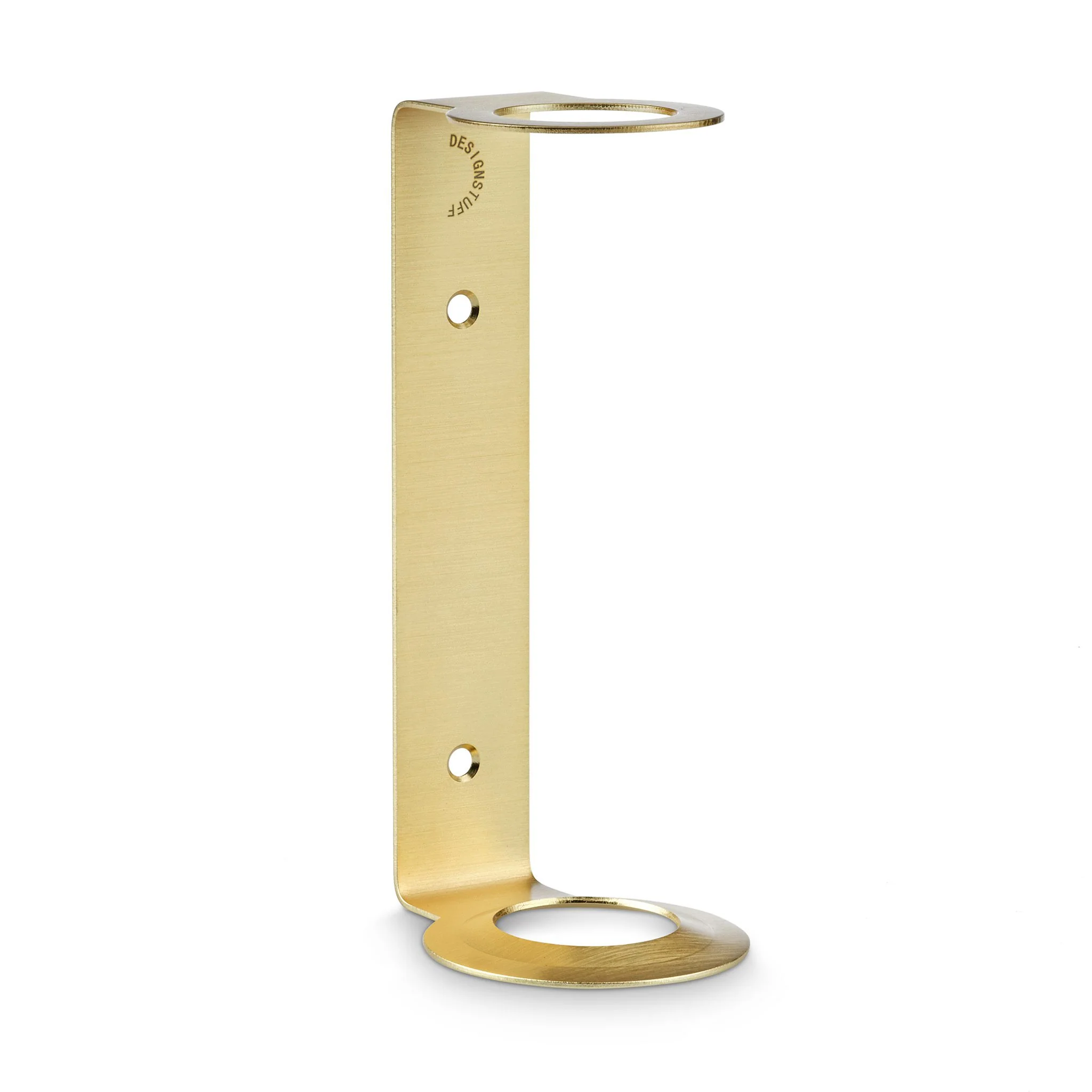 DESIGNSTUFF Single Soap Dispenser Holder, Brushed Brass - Image 5