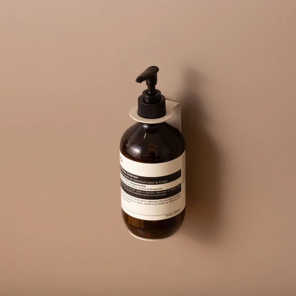 DESIGNSTUFF Single Soap Dispenser Holder, Sand - Image 7