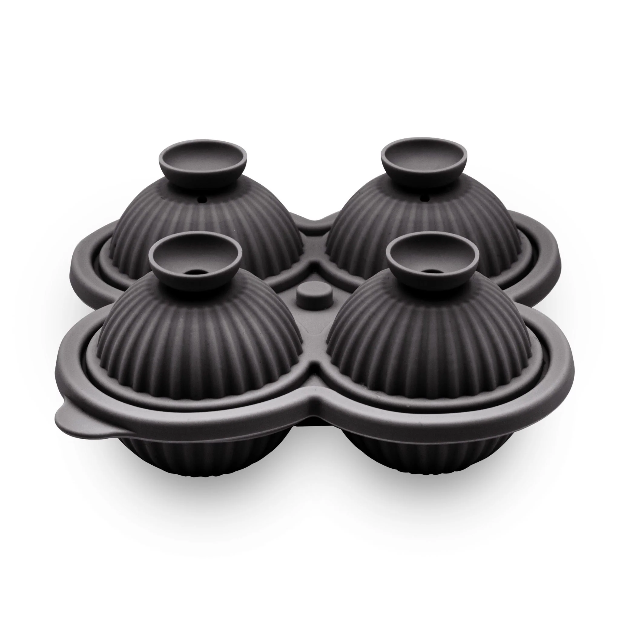 DESIGNSTUFF Sphere Riplet Ice Cube Tray, Black - Image 7
