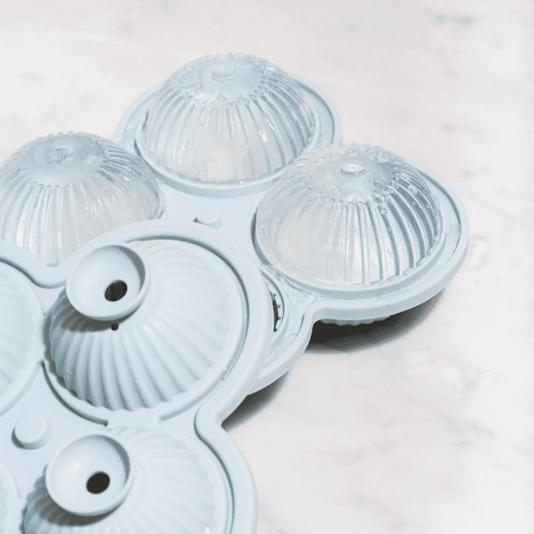 DESIGNSTUFF Sphere Riplet Ice Cube Tray, Ice Blue - Image 3