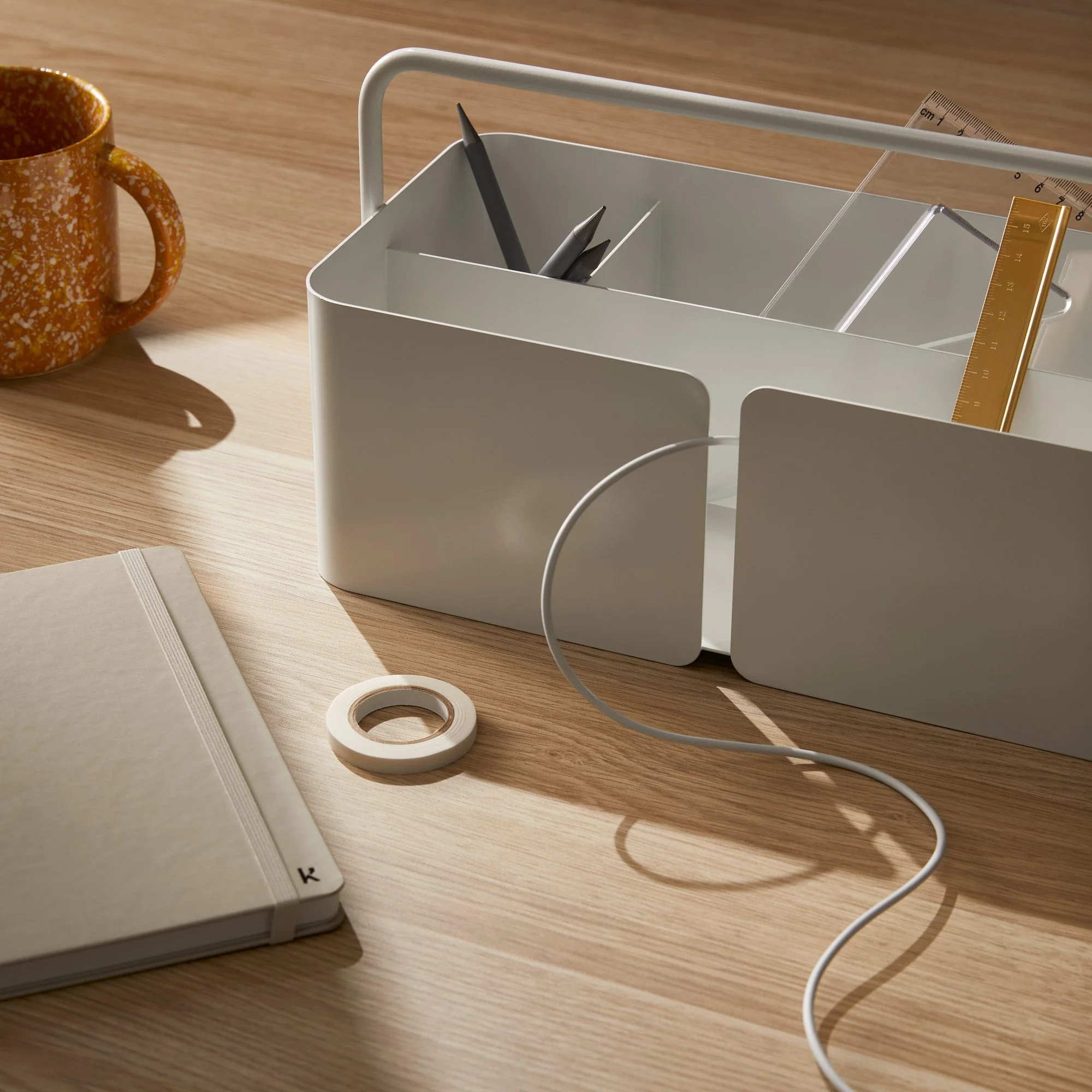 DESIGNSTUFF The Carry-All Caddy and Storage Box, White - Image 3