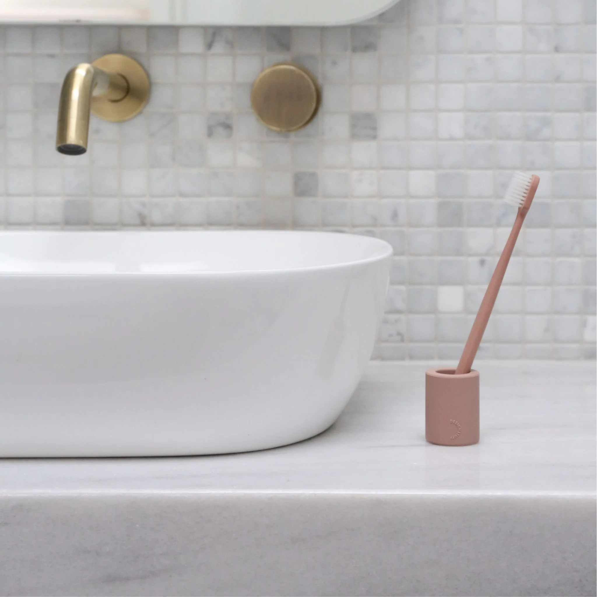 DESIGNSTUFF Toothbrush Holder, Clay - Image 3