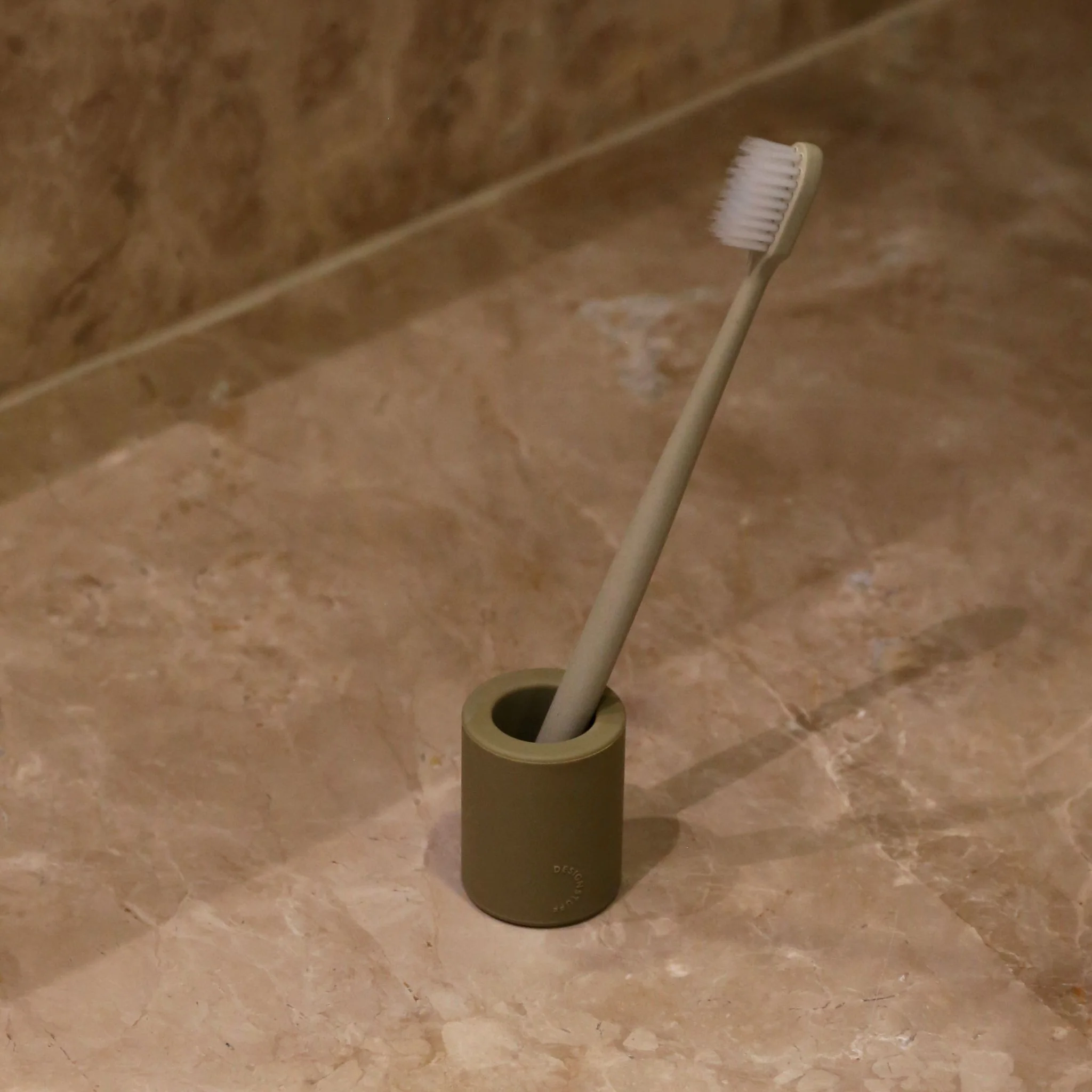 DESIGNSTUFF Toothbrush Holder, Khaki - Image 3